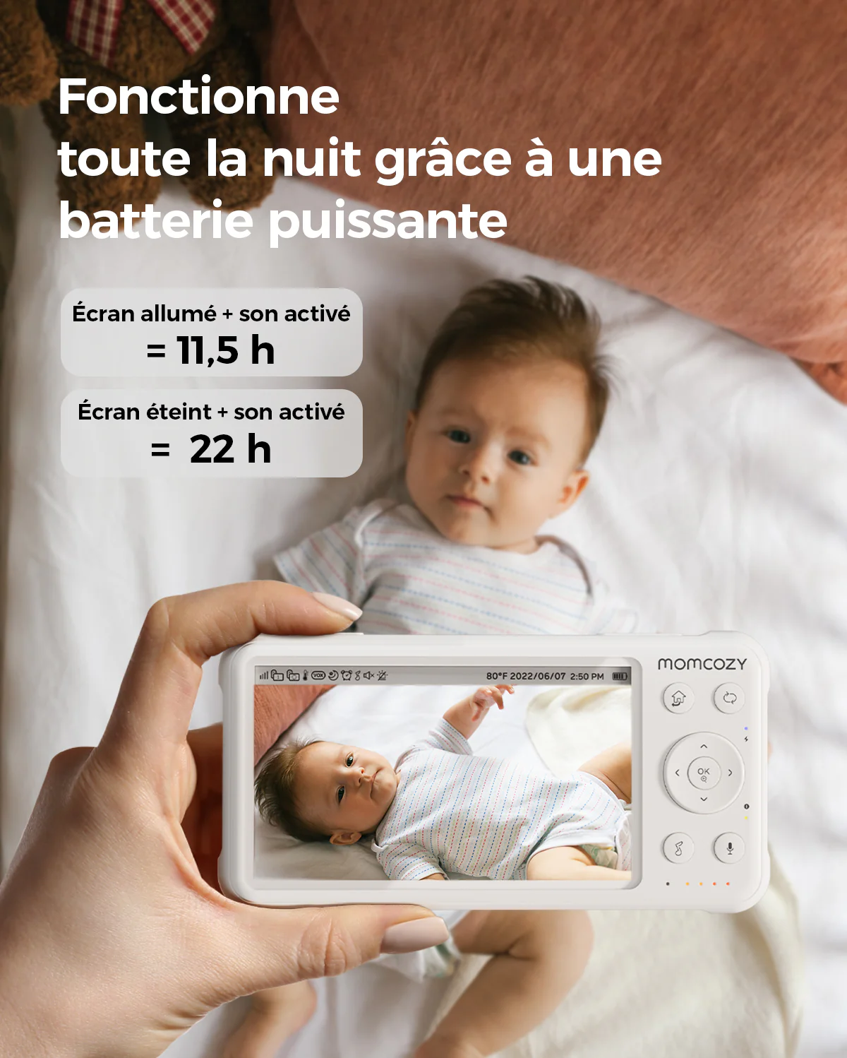 Caméra Full HD 1080p pour moniteur vidéo pour bébé BM01 - Image 7