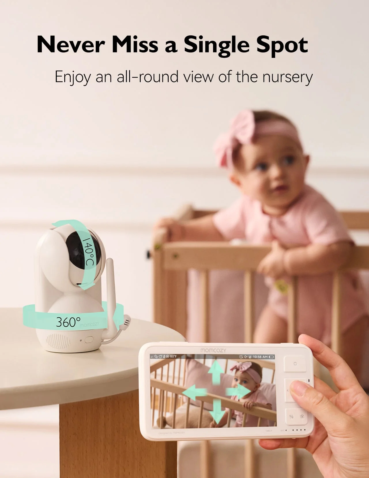 Caméra Full HD 1080p pour moniteur vidéo pour bébé BM03 - Image 5