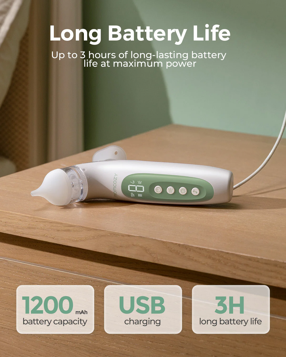 Pack Soins Bébé : Aspirateur nasal électrique + Lime à ongles électrique pour bébé + Chauffe-lingettes - Image 8