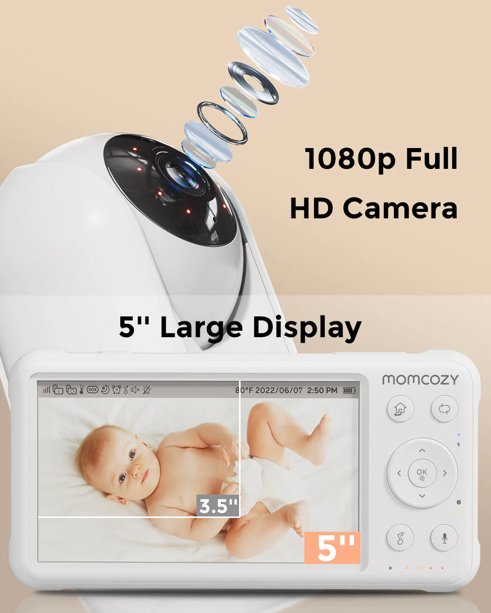 Ensemble de soins pour bébé : Machine sonore intelligente pour bébé et moniteur de surveillance pour bébé - Image 3