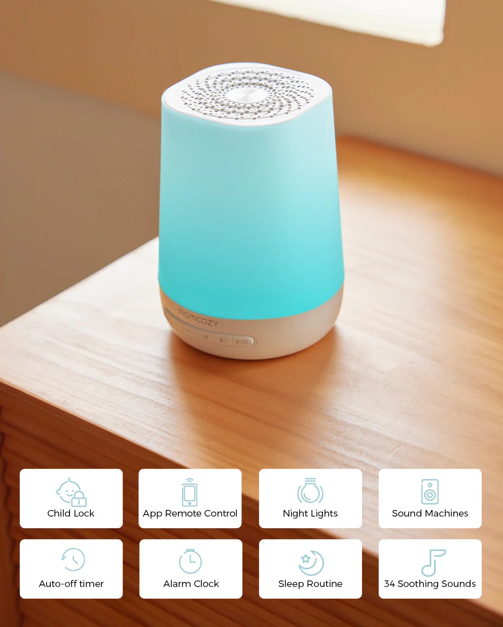 Ensemble de soins pour bébé : Machine sonore intelligente pour bébé et moniteur de surveillance pour bébé - Image 9