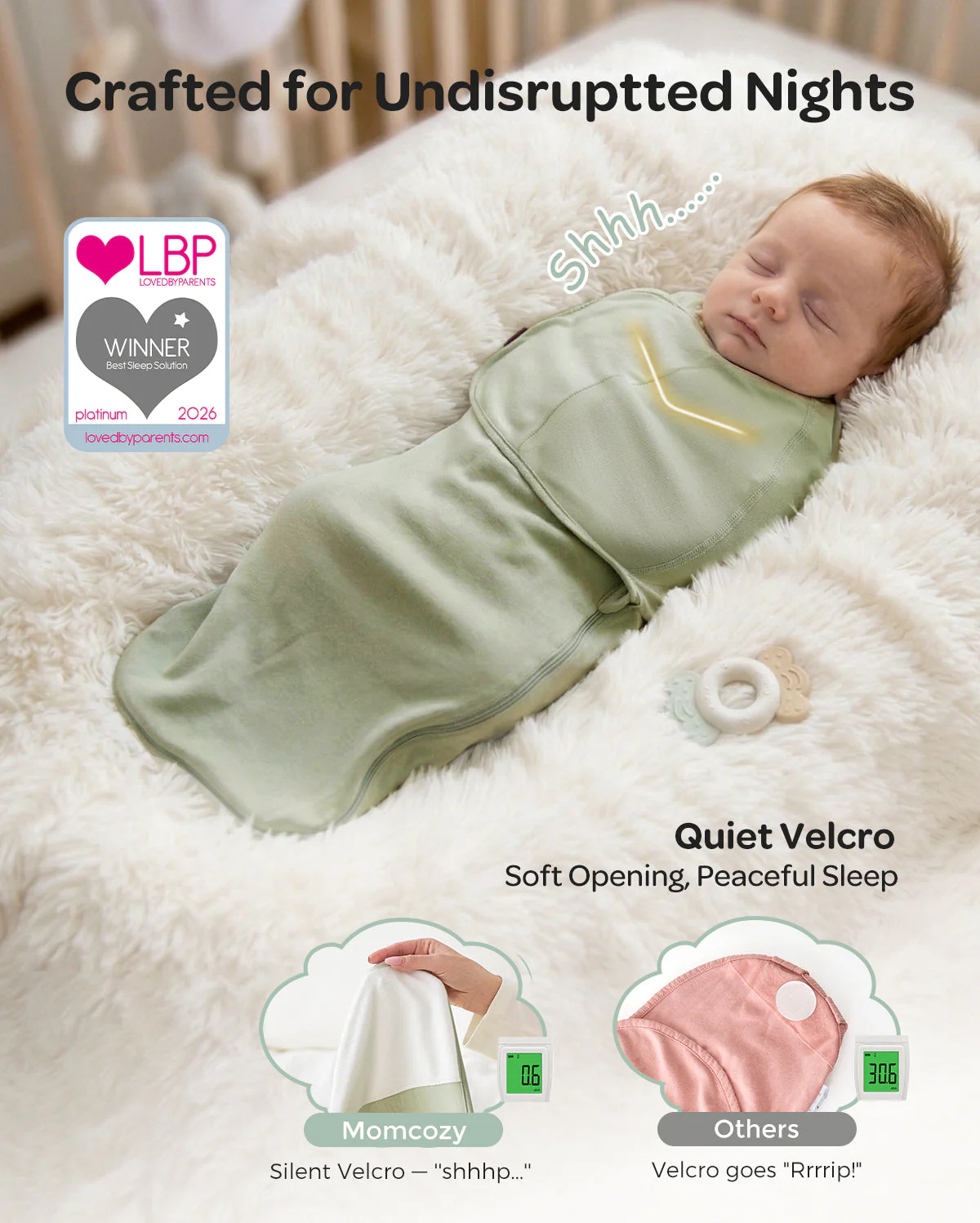 Pack Soins Bébé : Machine à sons intelligente et portable + Lange d’emmaillotage facile - Image 30
