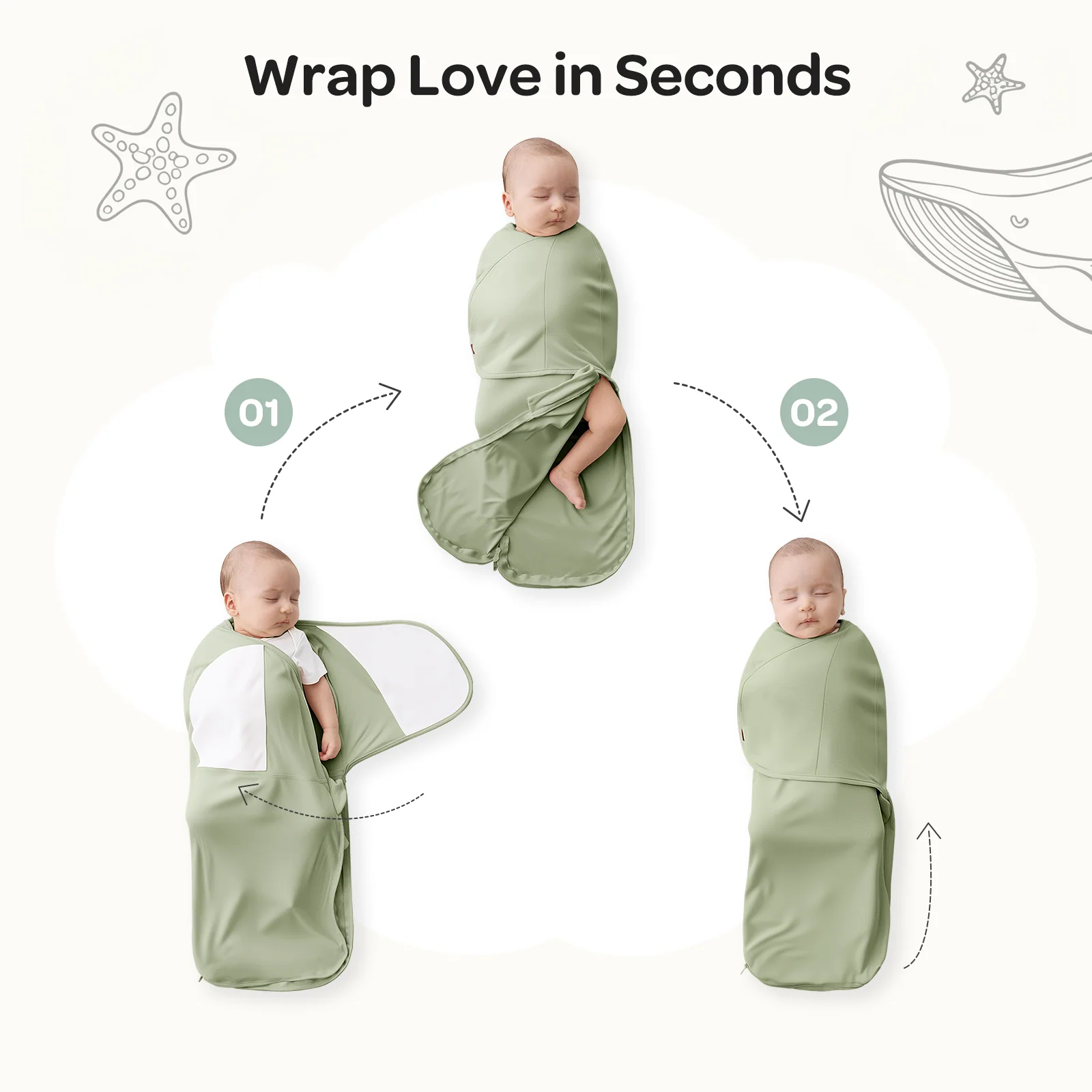 Pack Soins Bébé : Machine à sons intelligente et portable + Lange d’emmaillotage facile - Image 38