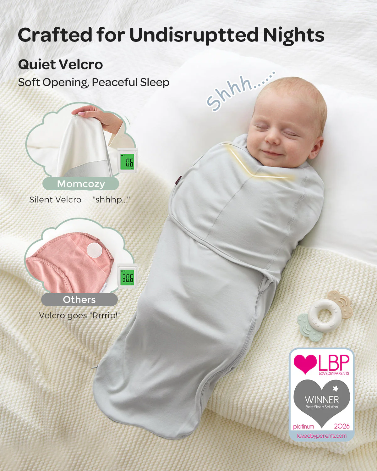 Pack Soins Bébé : Machine à sons intelligente et portable + Lange d’emmaillotage facile - Image 39