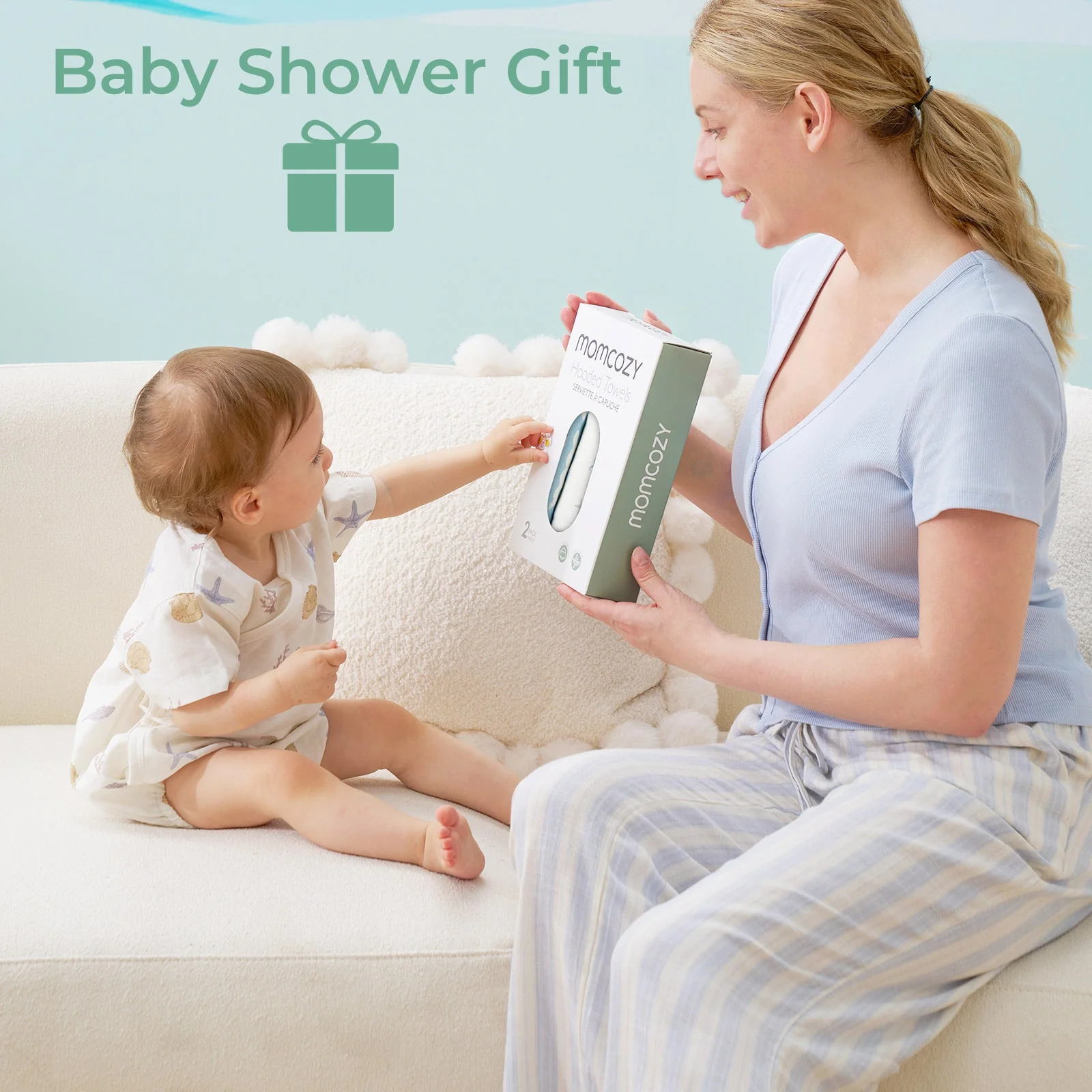 Serviette de bain à capuche pour bébé Momcozy - Image 10