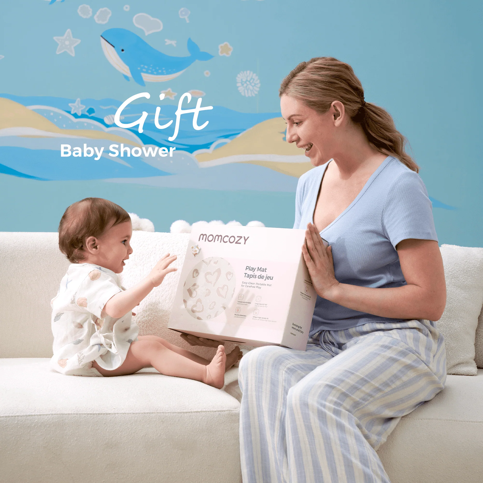 Tapis de jeu portable pour bébé Momcozy – Confort rafraîchissant - Image 10