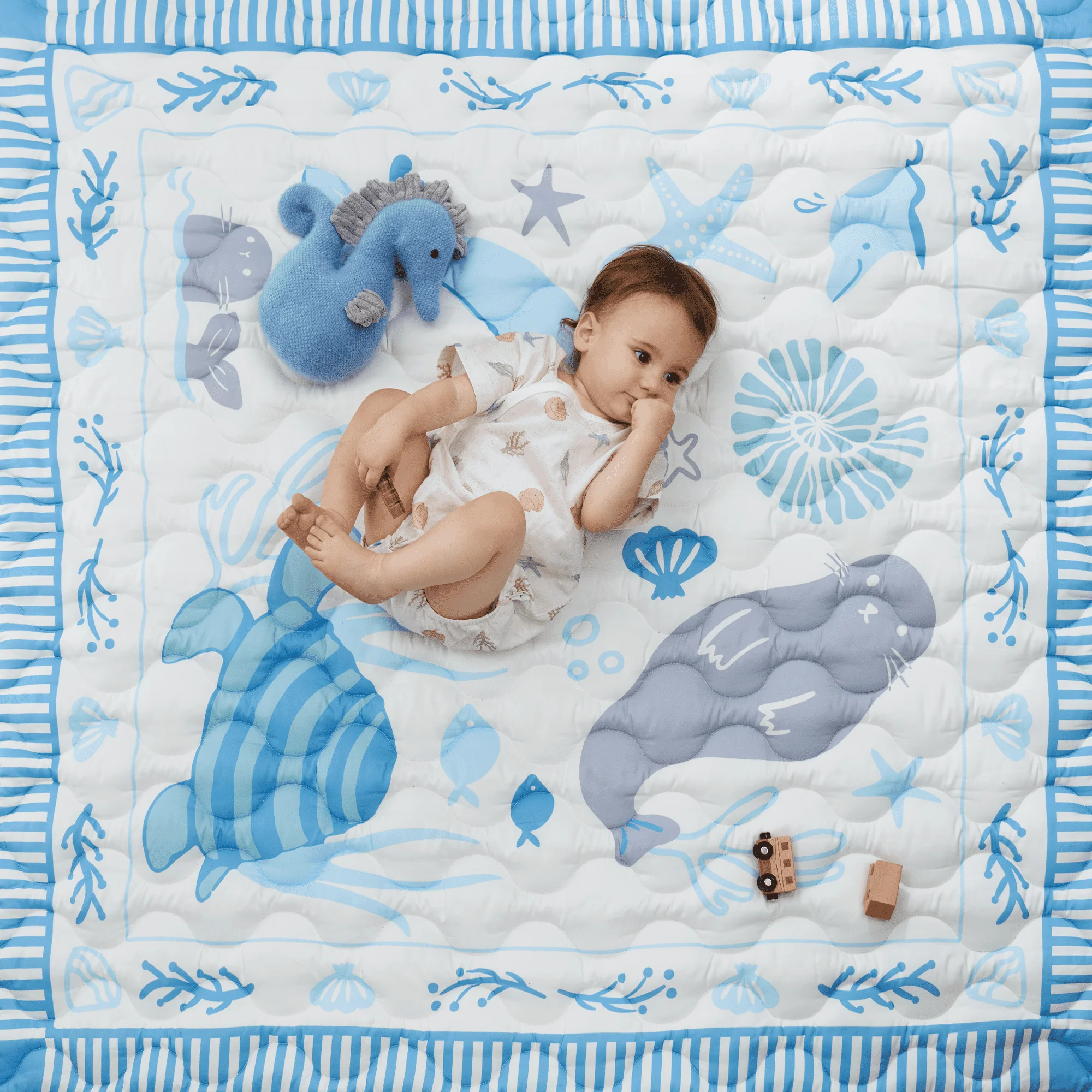 Tapis de jeu portable pour bébé Momcozy – Confort rafraîchissant - Image 9