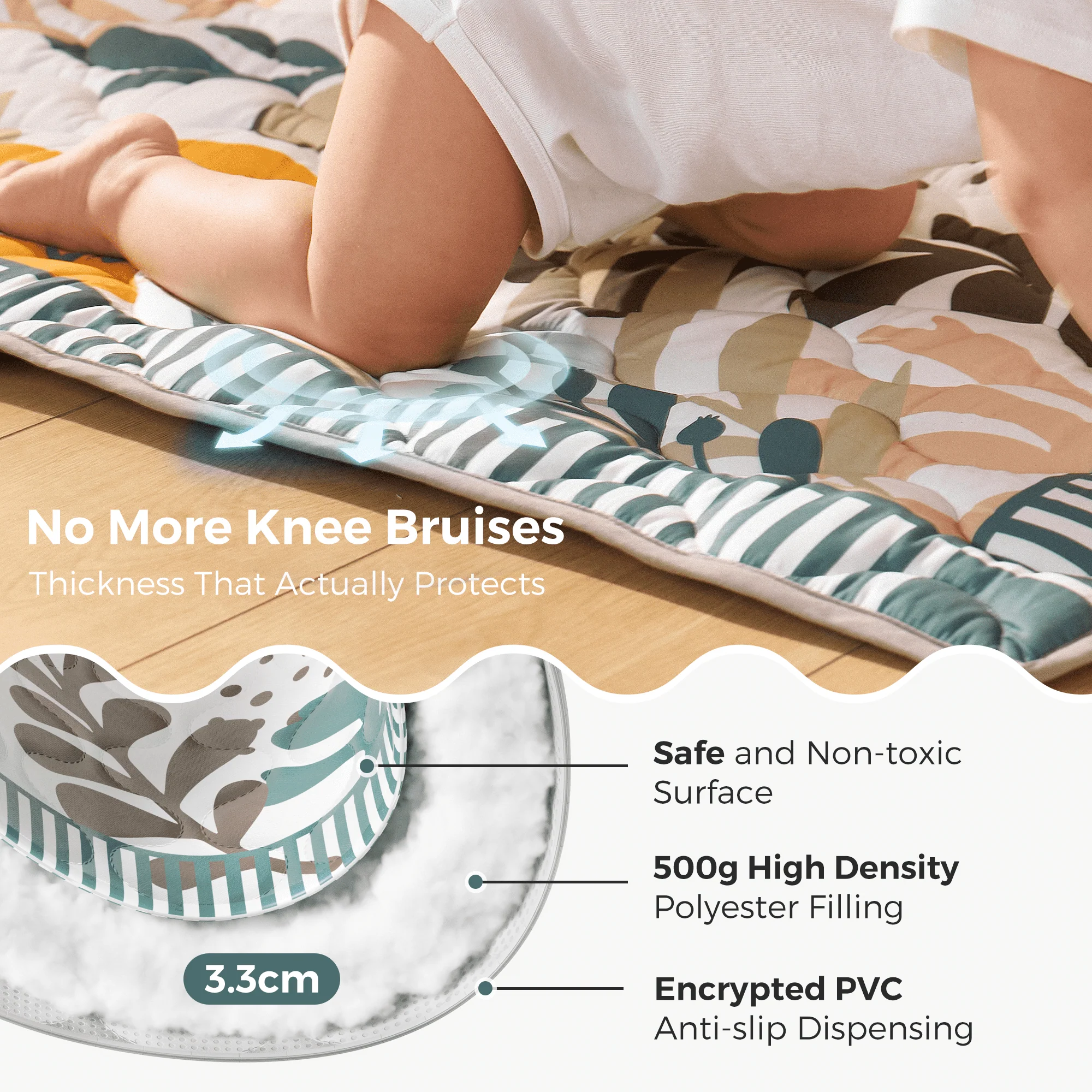 Tapis de jeu portable pour bébé Momcozy – Confort rafraîchissant - Image 26
