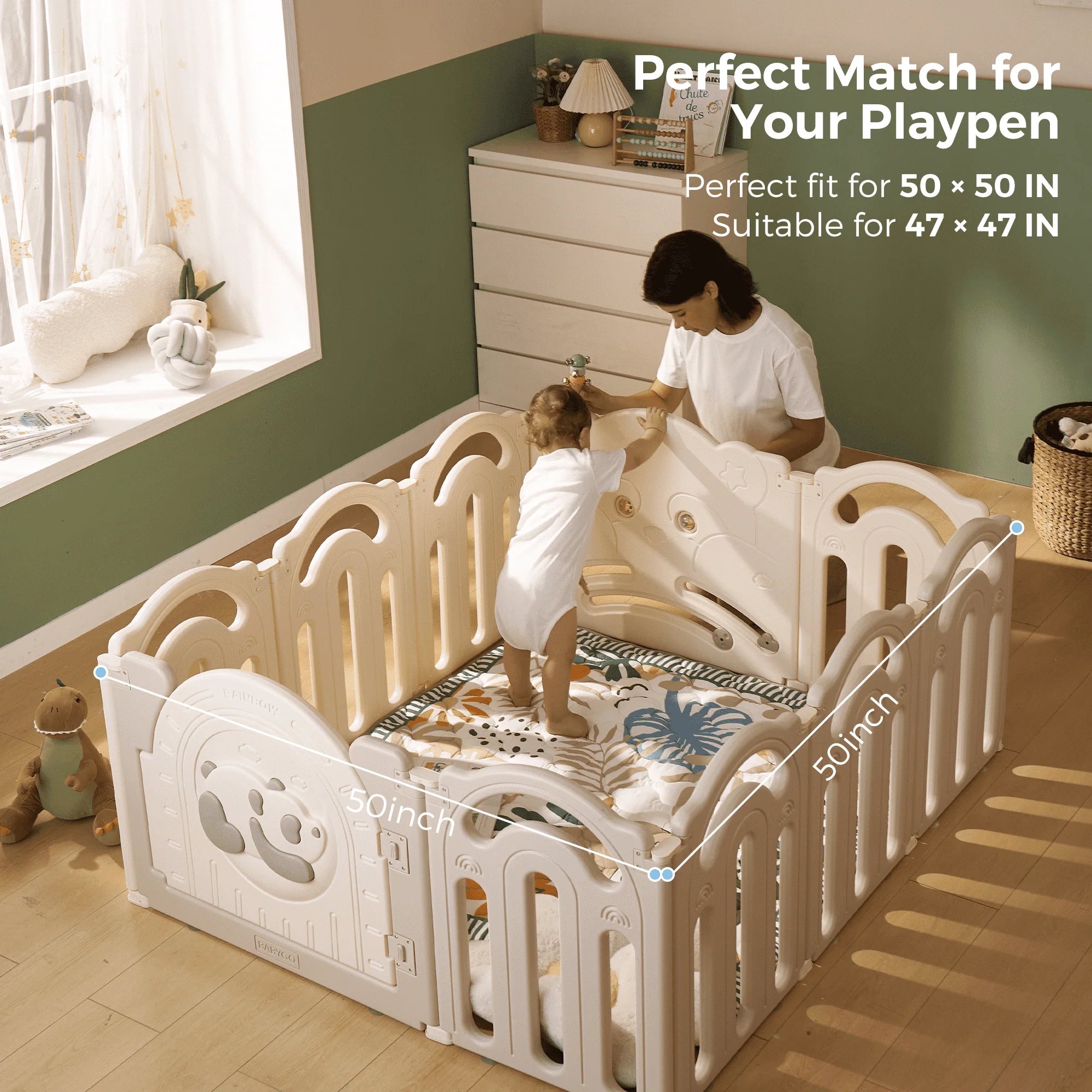 Tapis de jeu portable pour bébé Momcozy – Confort rafraîchissant - Image 23