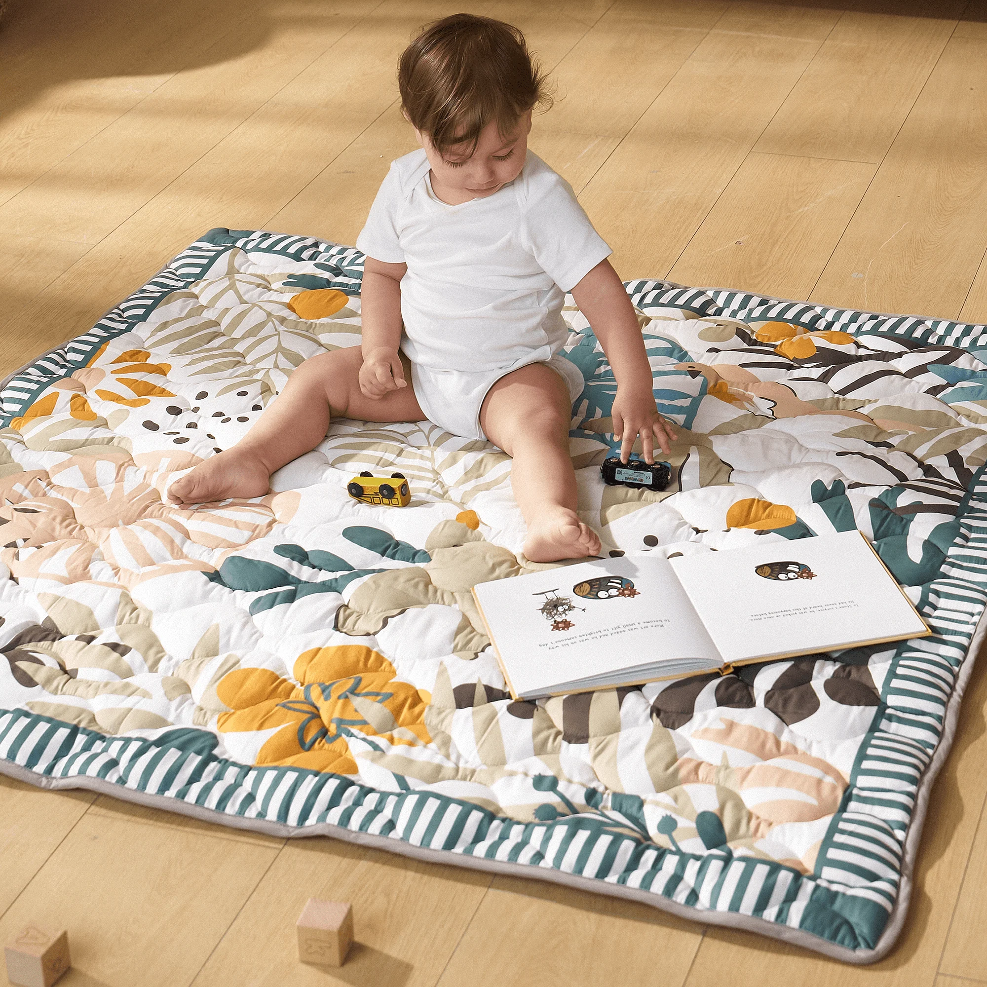Tapis de jeu portable pour bébé Momcozy – Confort rafraîchissant - Image 30
