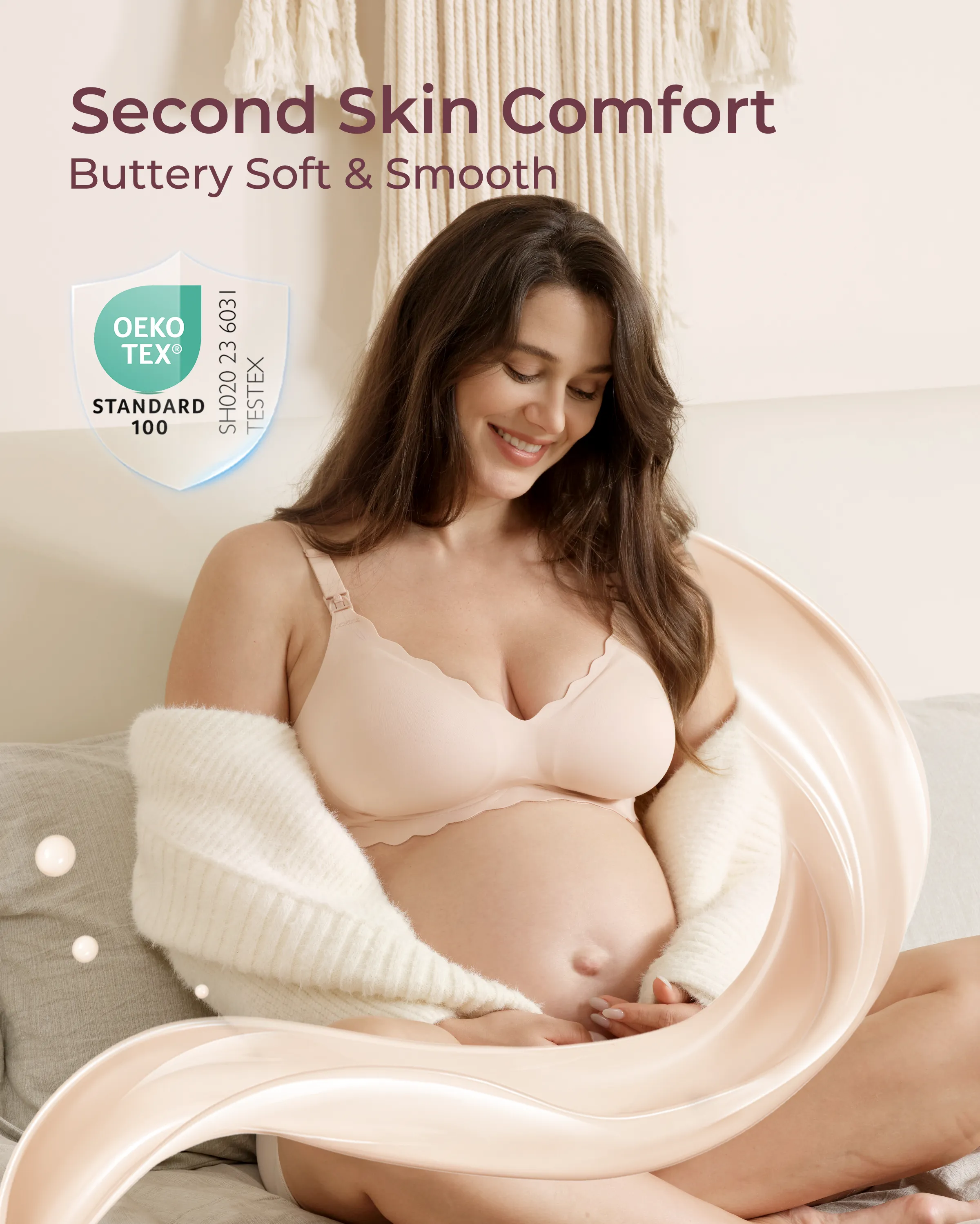 Soutien-gorge d’allaitement sans coutures Jelly Strip YN46 - Image 46