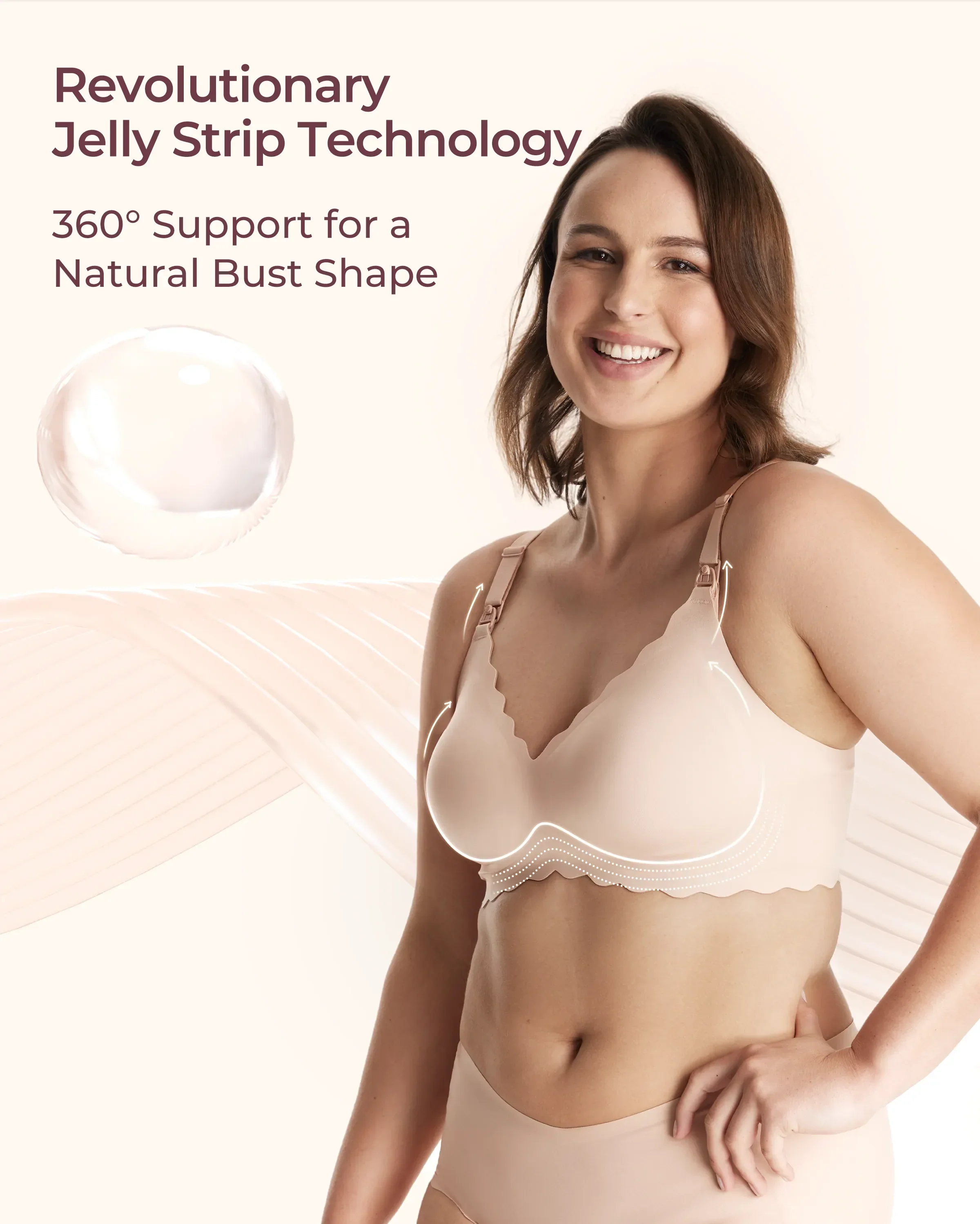 Soutien-gorge d’allaitement sans coutures Jelly Strip YN46 - Image 47
