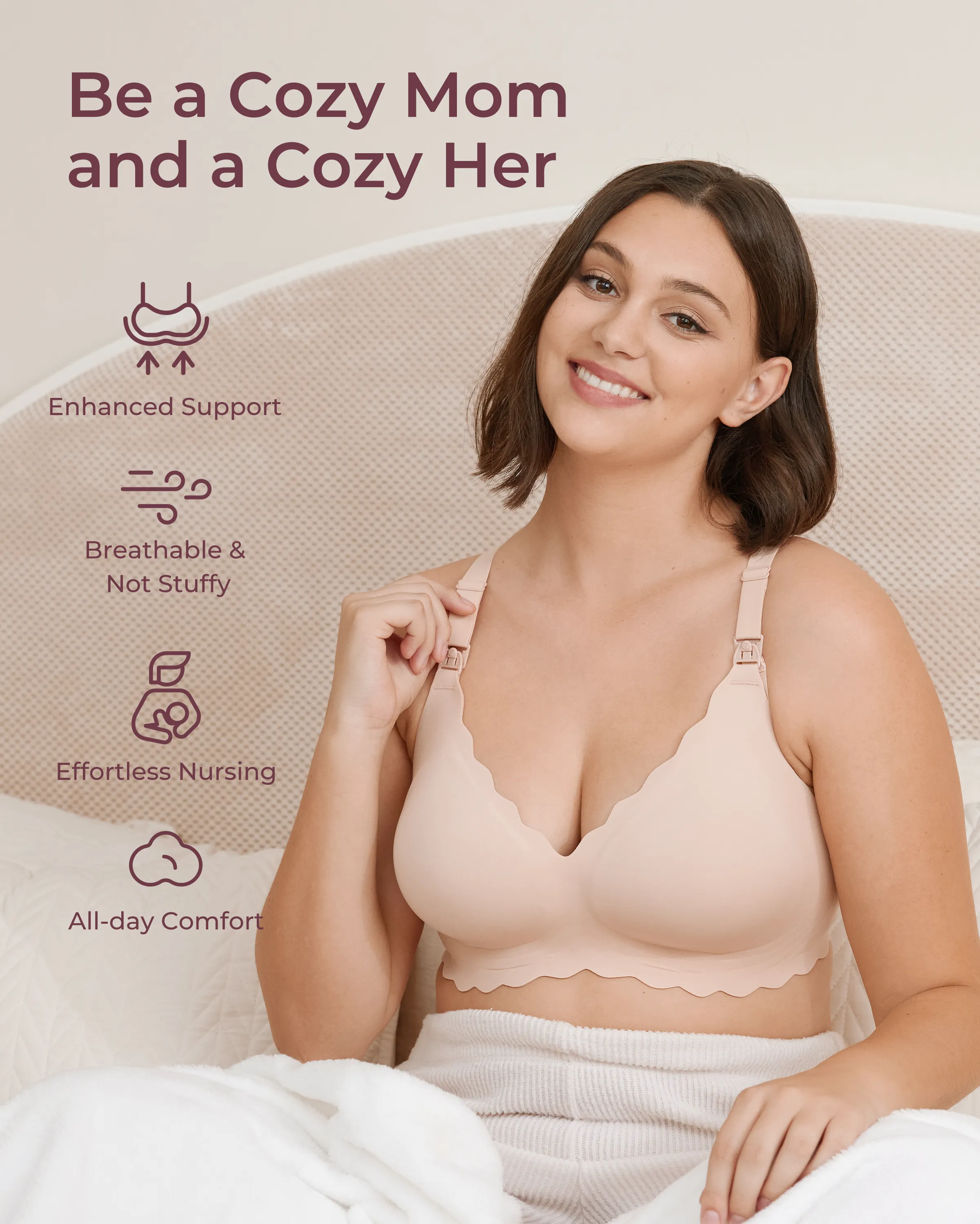 Soutien-gorge d’allaitement sans coutures Jelly Strip YN46 - Image 48