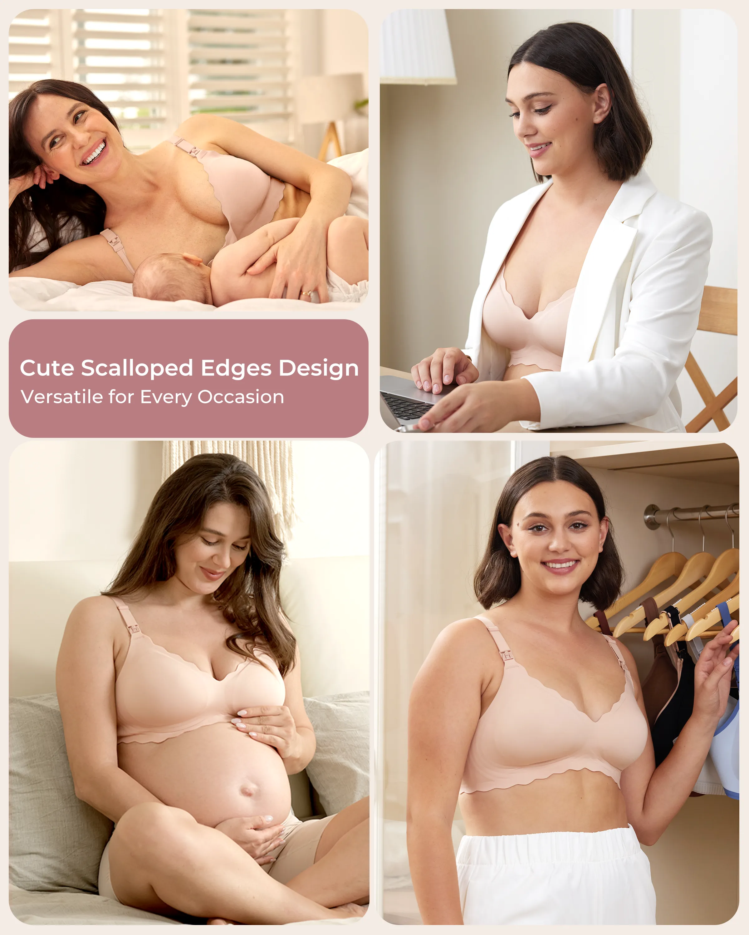 Soutien-gorge d’allaitement sans coutures Jelly Strip YN46 - Image 50