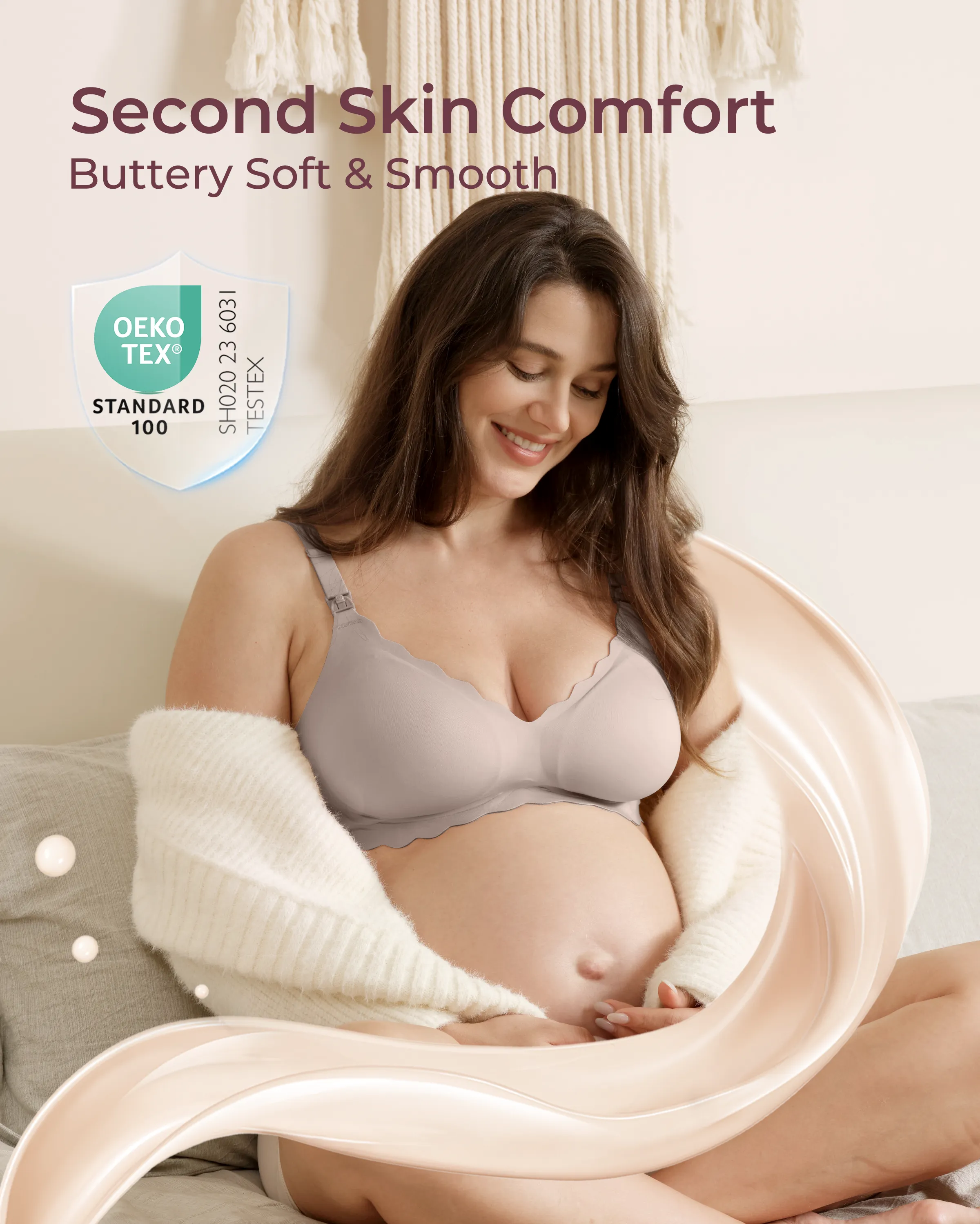 Soutien-gorge d’allaitement sans coutures Jelly Strip YN46 - Image 61