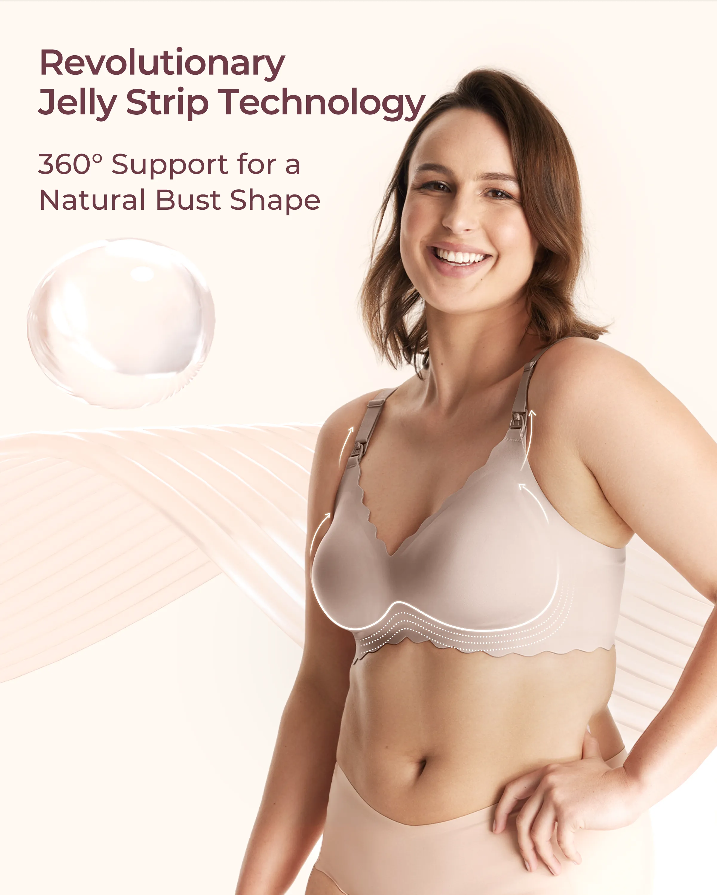 Soutien-gorge d’allaitement sans coutures Jelly Strip YN46 - Image 62