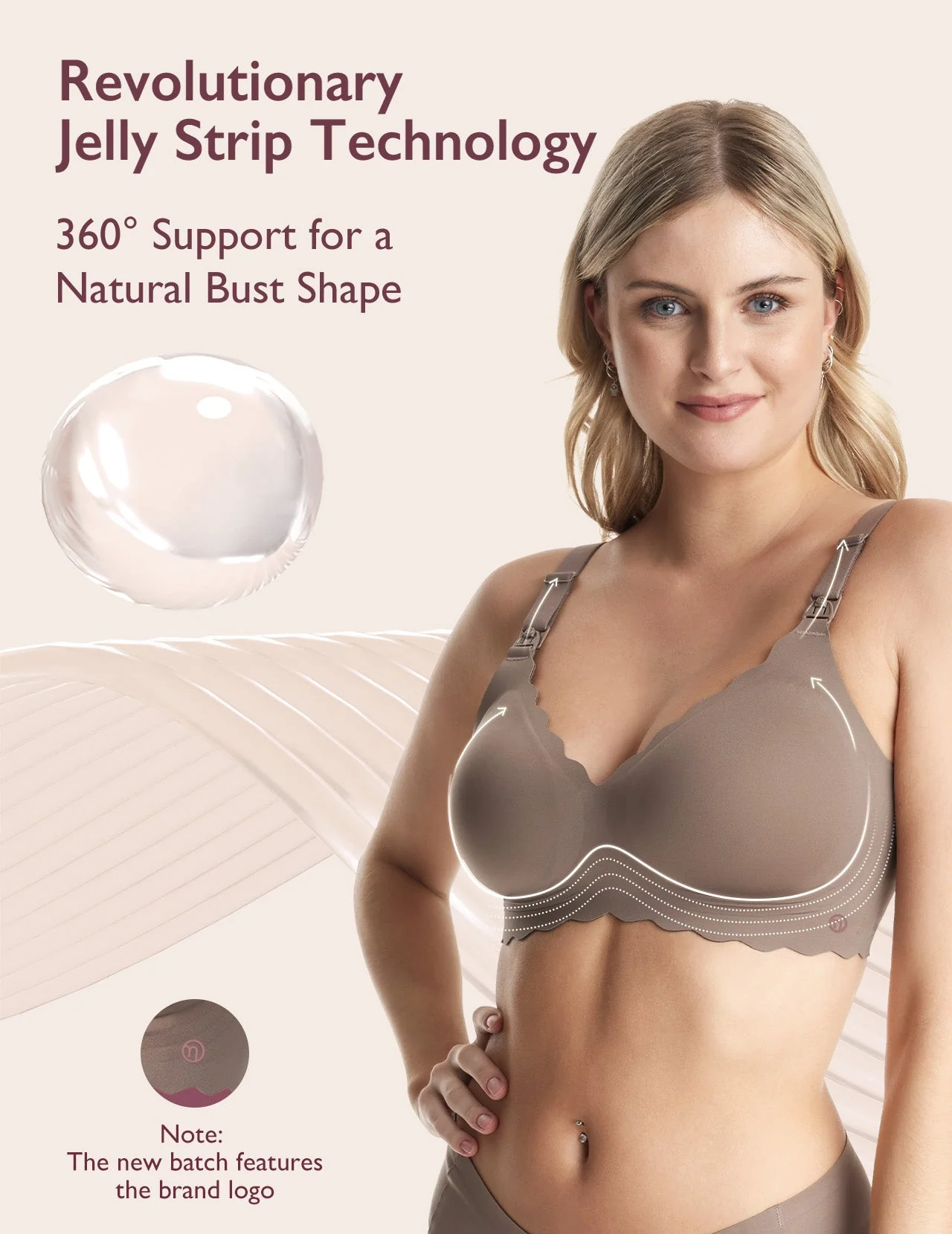 Soutien-gorge d’allaitement sans coutures Jelly Strip YN46 - Image 70