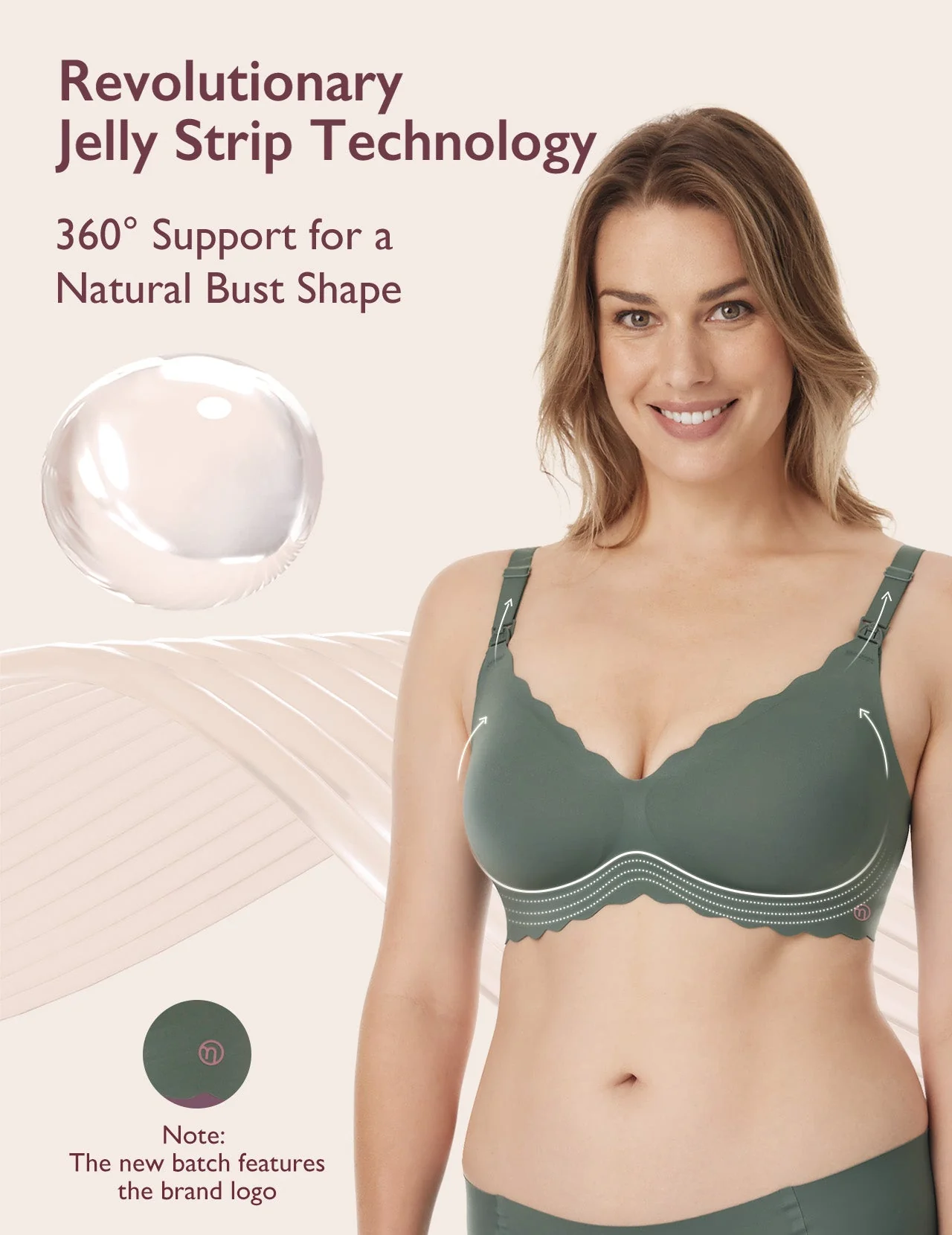 Soutien-gorge d’allaitement sans coutures Jelly Strip YN46 - Image 71
