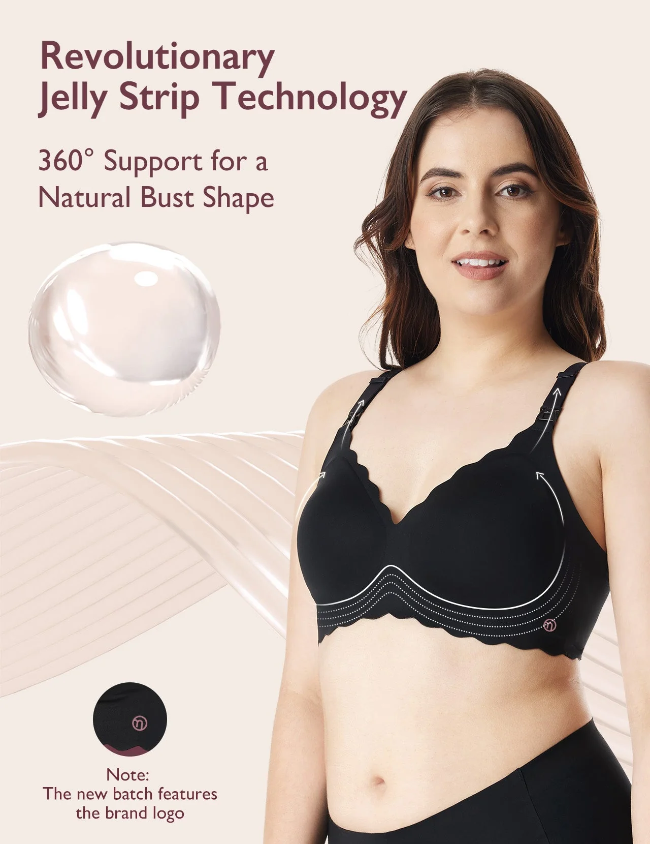 Soutien-gorge d’allaitement sans coutures Jelly Strip YN46 - Image 72
