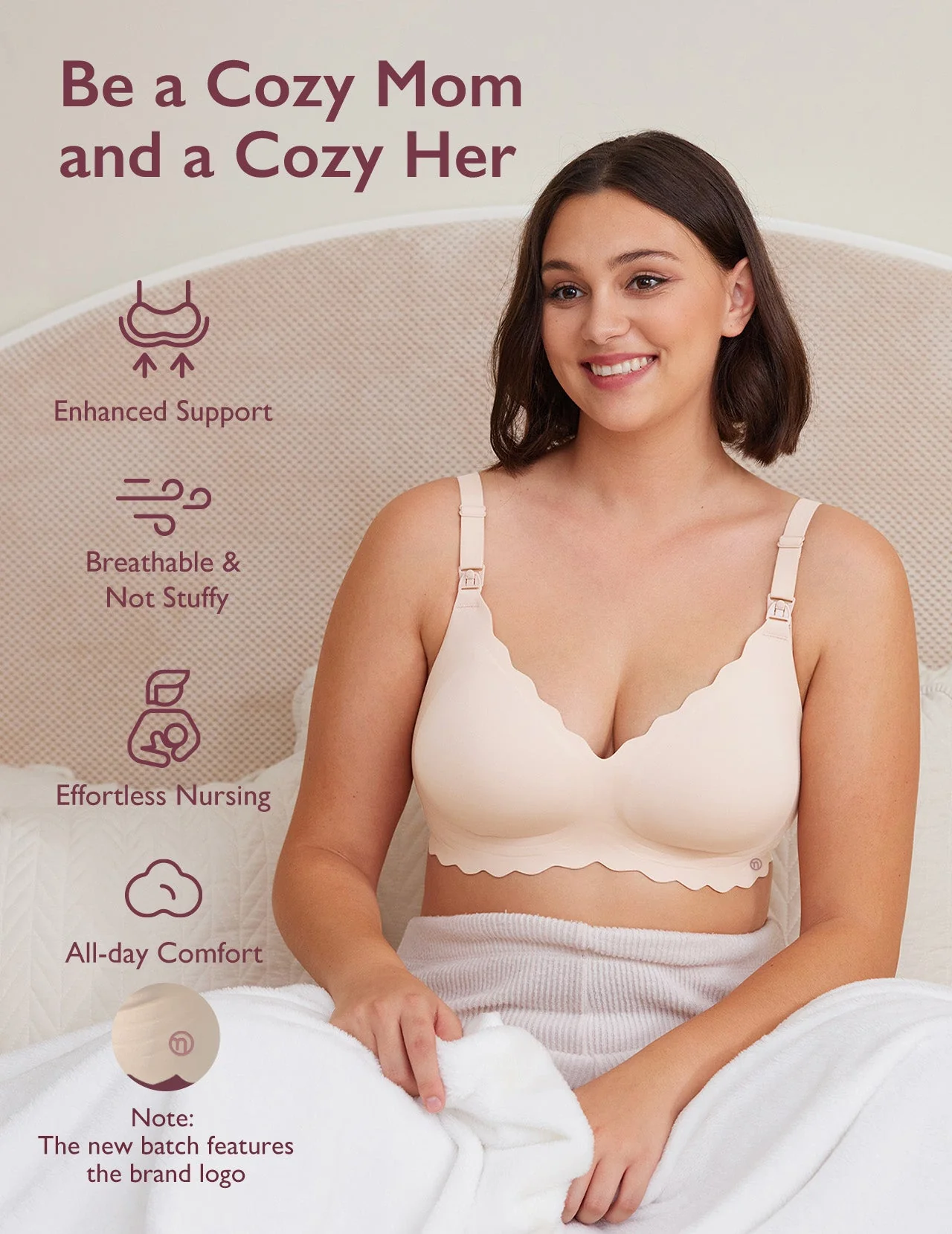 Soutien-gorge d’allaitement sans coutures Jelly Strip YN46 - Image 73