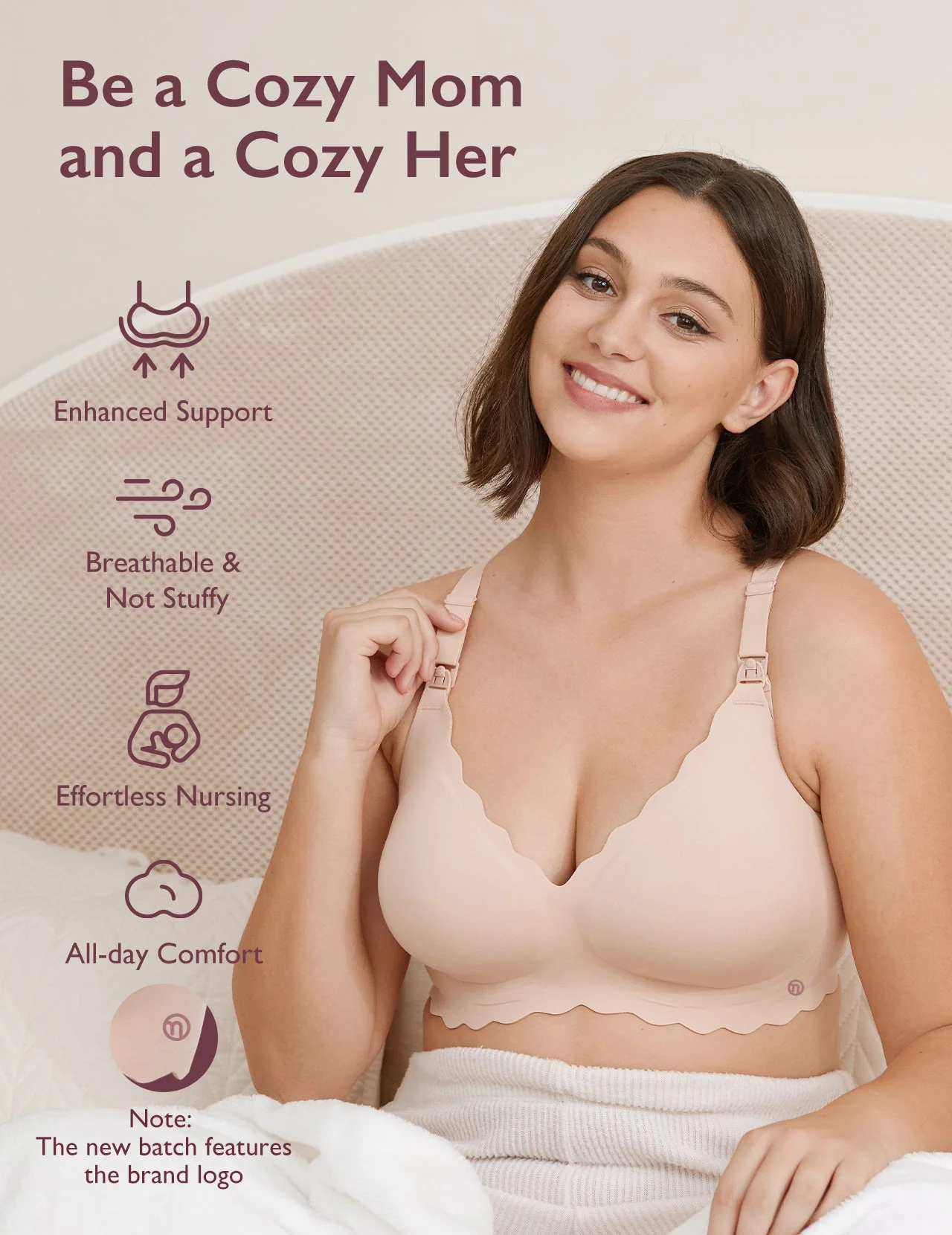 Soutien-gorge d’allaitement sans coutures Jelly Strip YN46 - Image 74