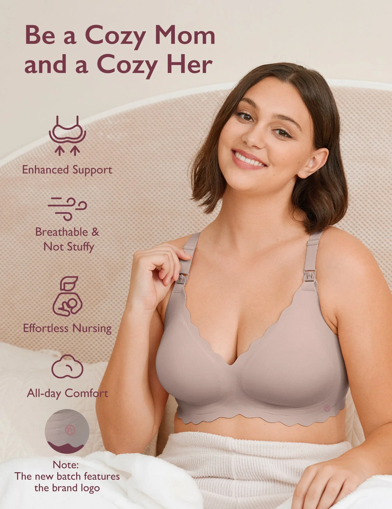 Soutien-gorge d’allaitement sans coutures Jelly Strip YN46 - Image 75