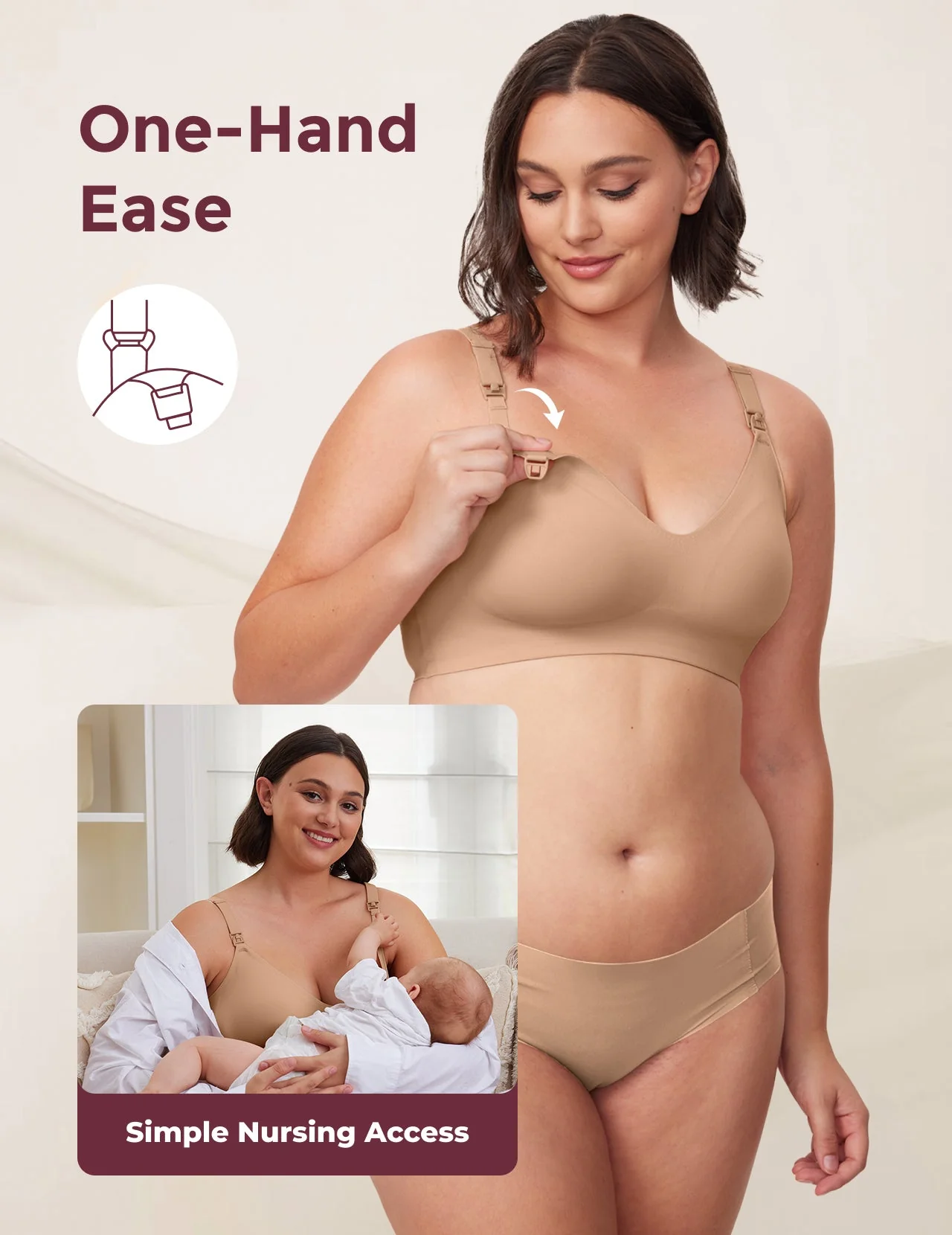 Soutien-gorge d’allaitement ultra doux sans coutures – YN21 - Image 29