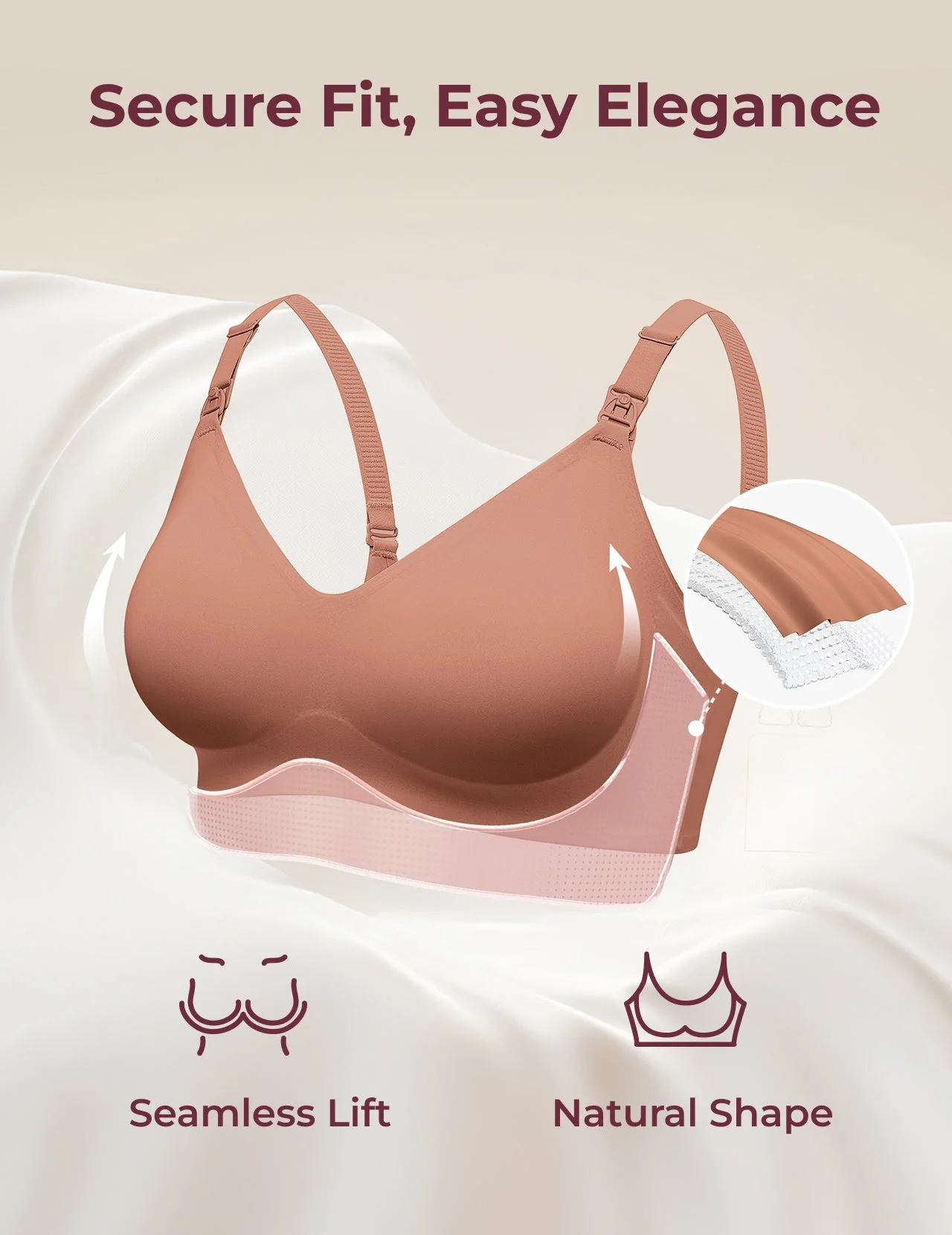 Soutien-gorge d’allaitement ultra doux sans coutures – YN21 - Image 33
