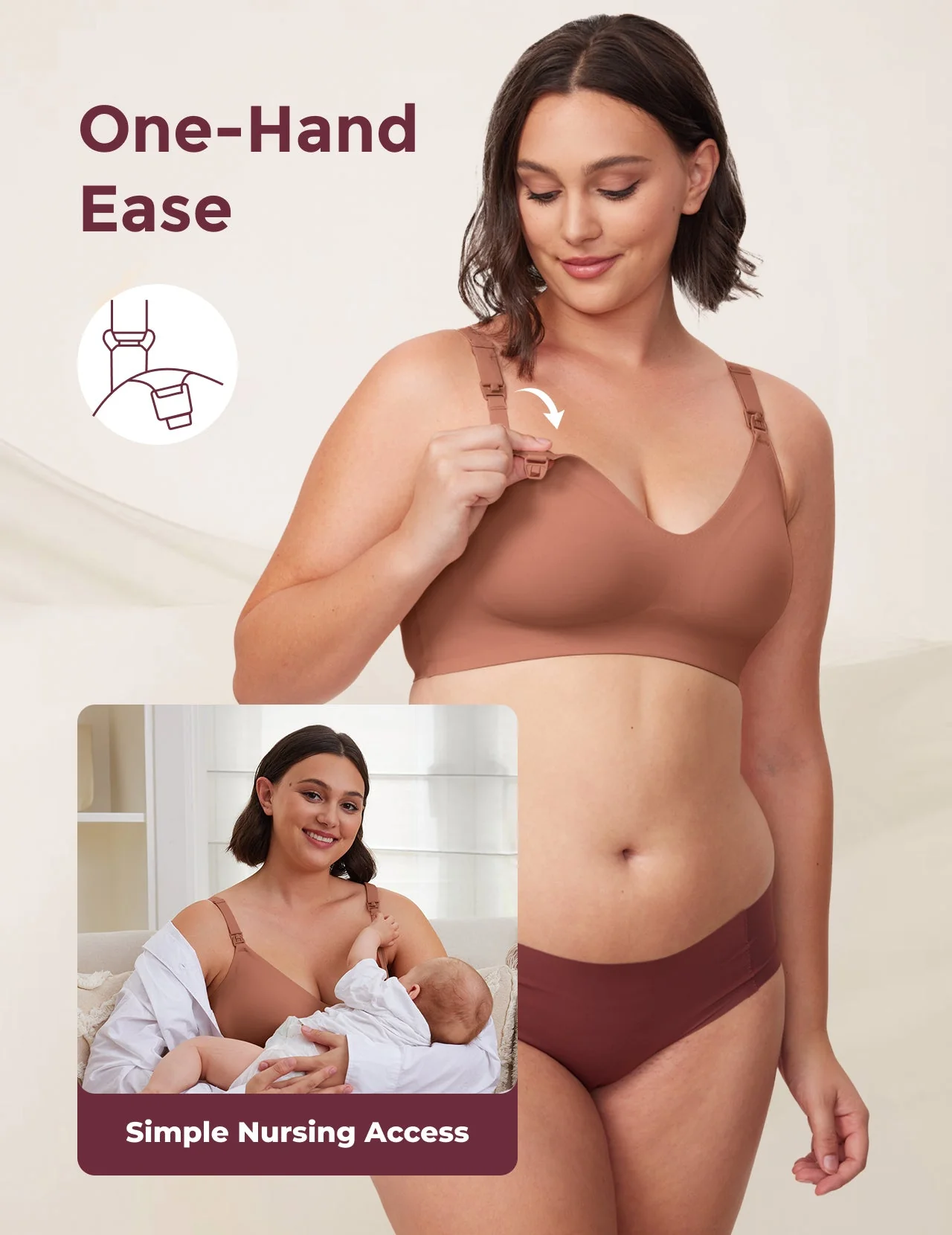 Soutien-gorge d’allaitement ultra doux sans coutures – YN21 - Image 35