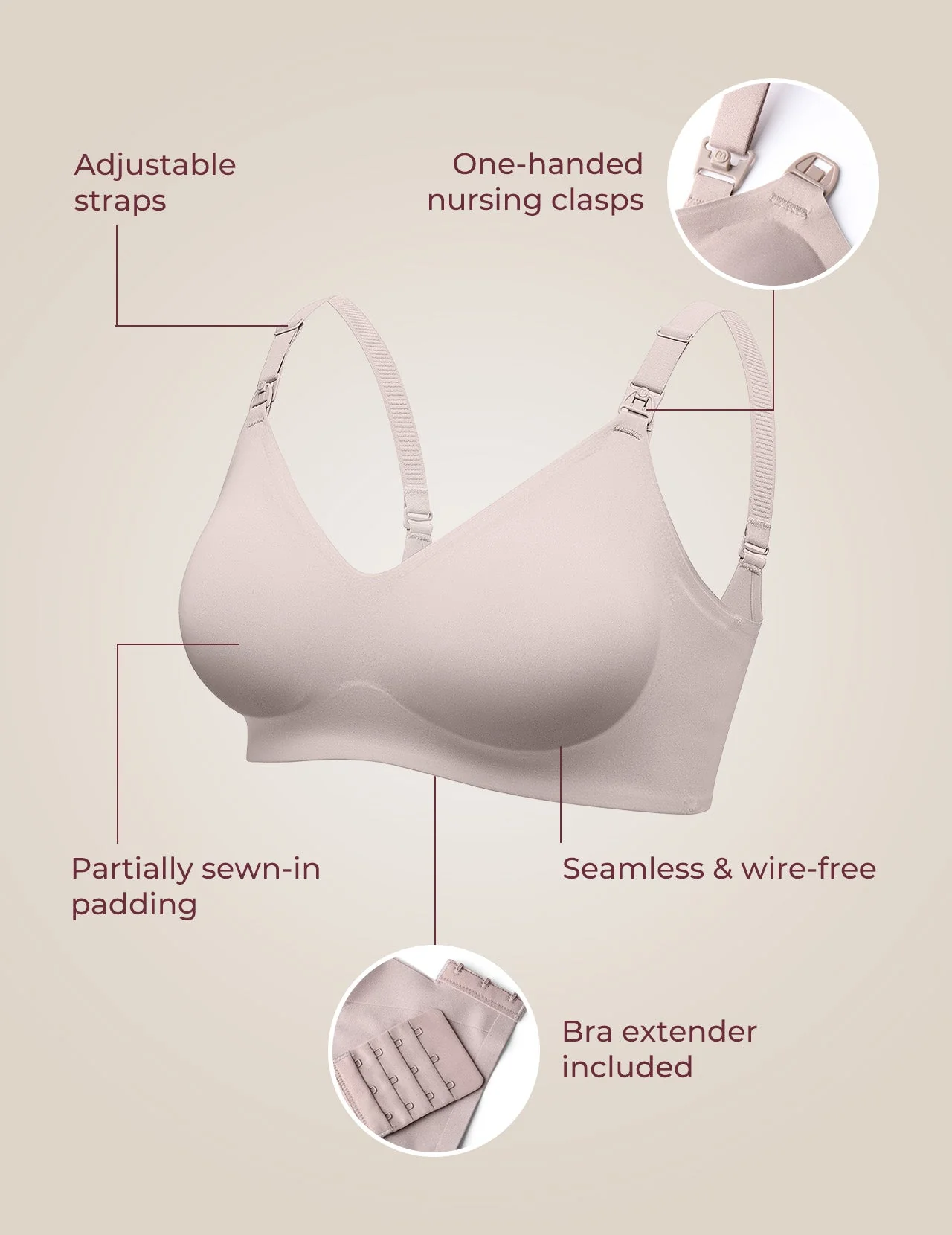 Soutien-gorge d’allaitement ultra doux sans coutures – YN21 - Image 98