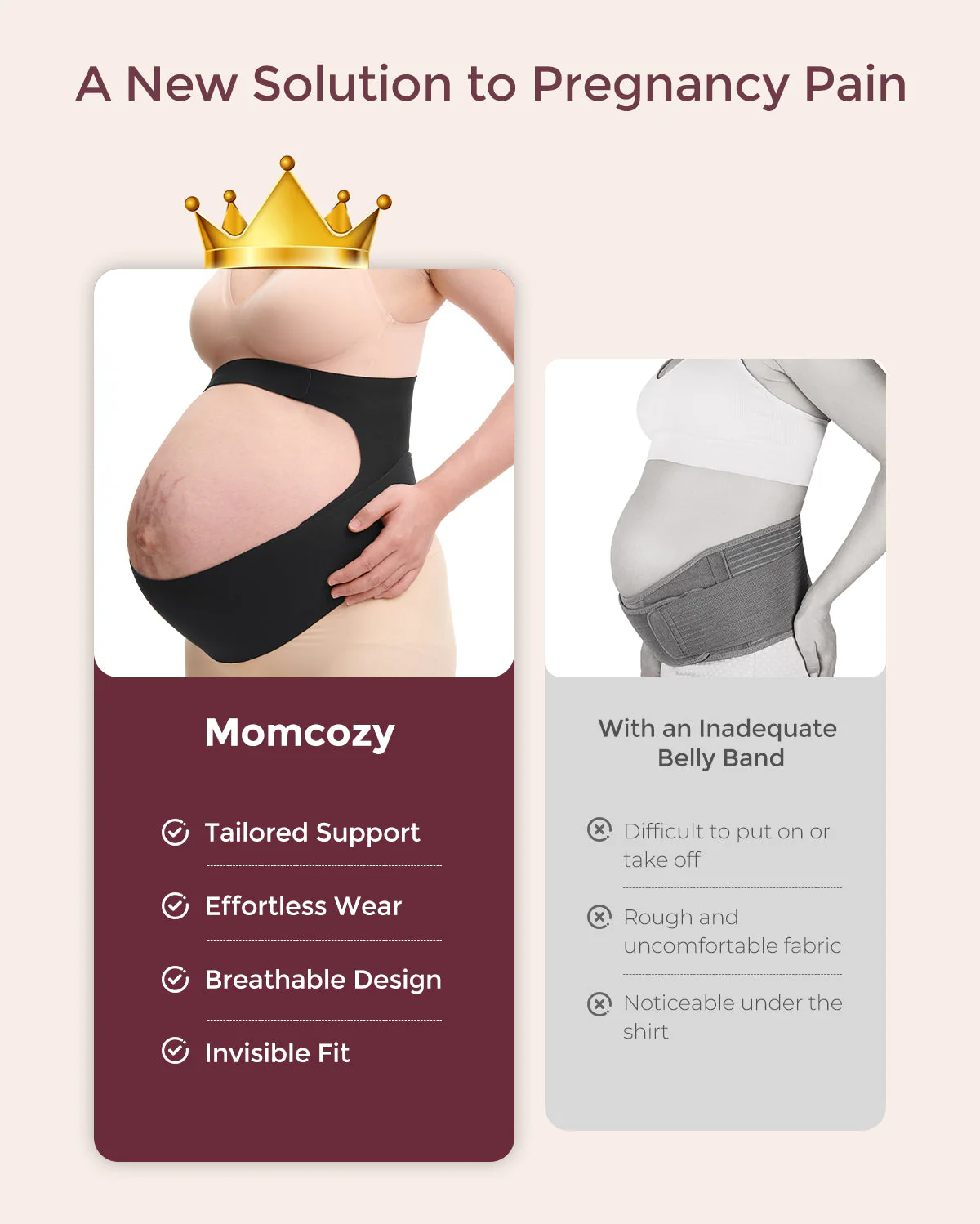 Ceinture de grossesse ergonomique pour soutien du ventre et du dos Momcozy - Image 20