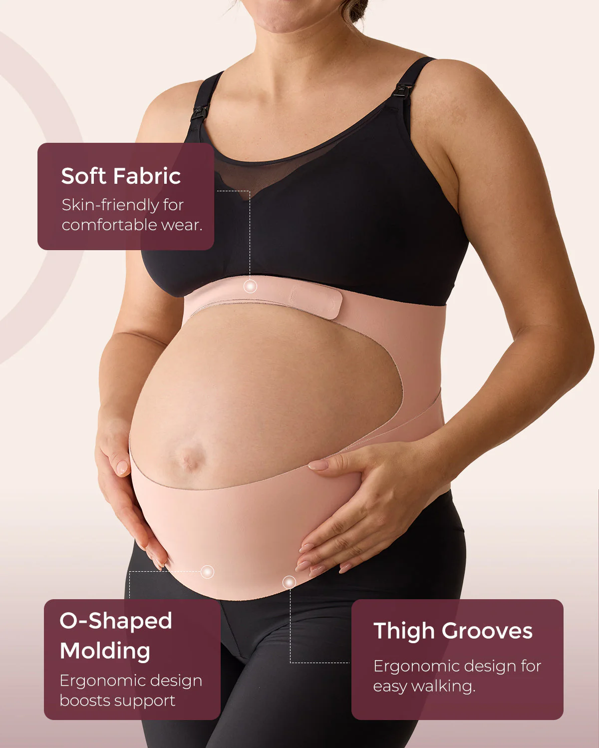 Ceinture de grossesse ergonomique pour soutien du ventre et du dos Momcozy - Image 24