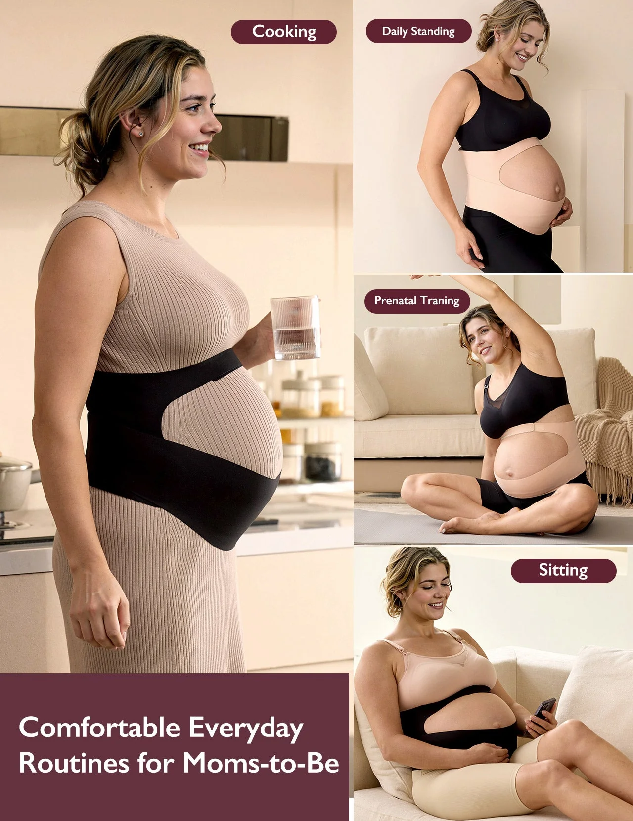 Ceinture de grossesse ergonomique pour soutien du ventre et du dos Momcozy - Image 28