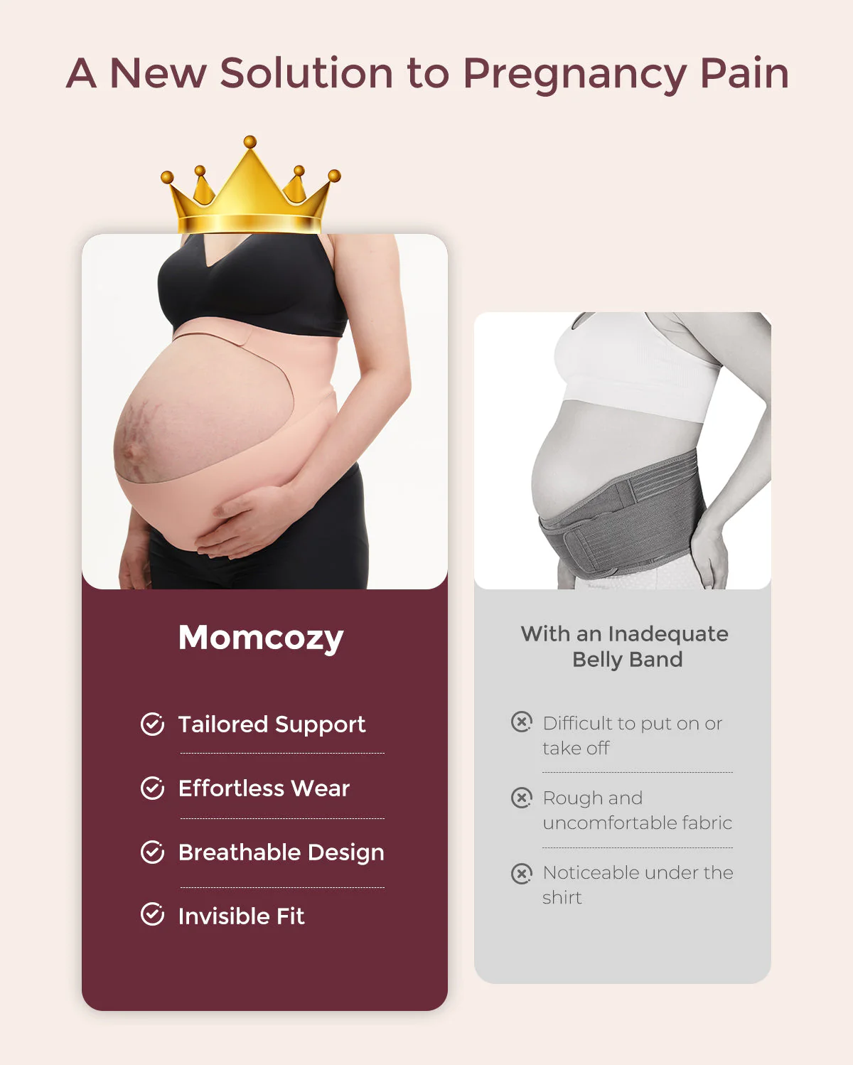 Ceinture de grossesse ergonomique pour soutien du ventre et du dos Momcozy - Image 34
