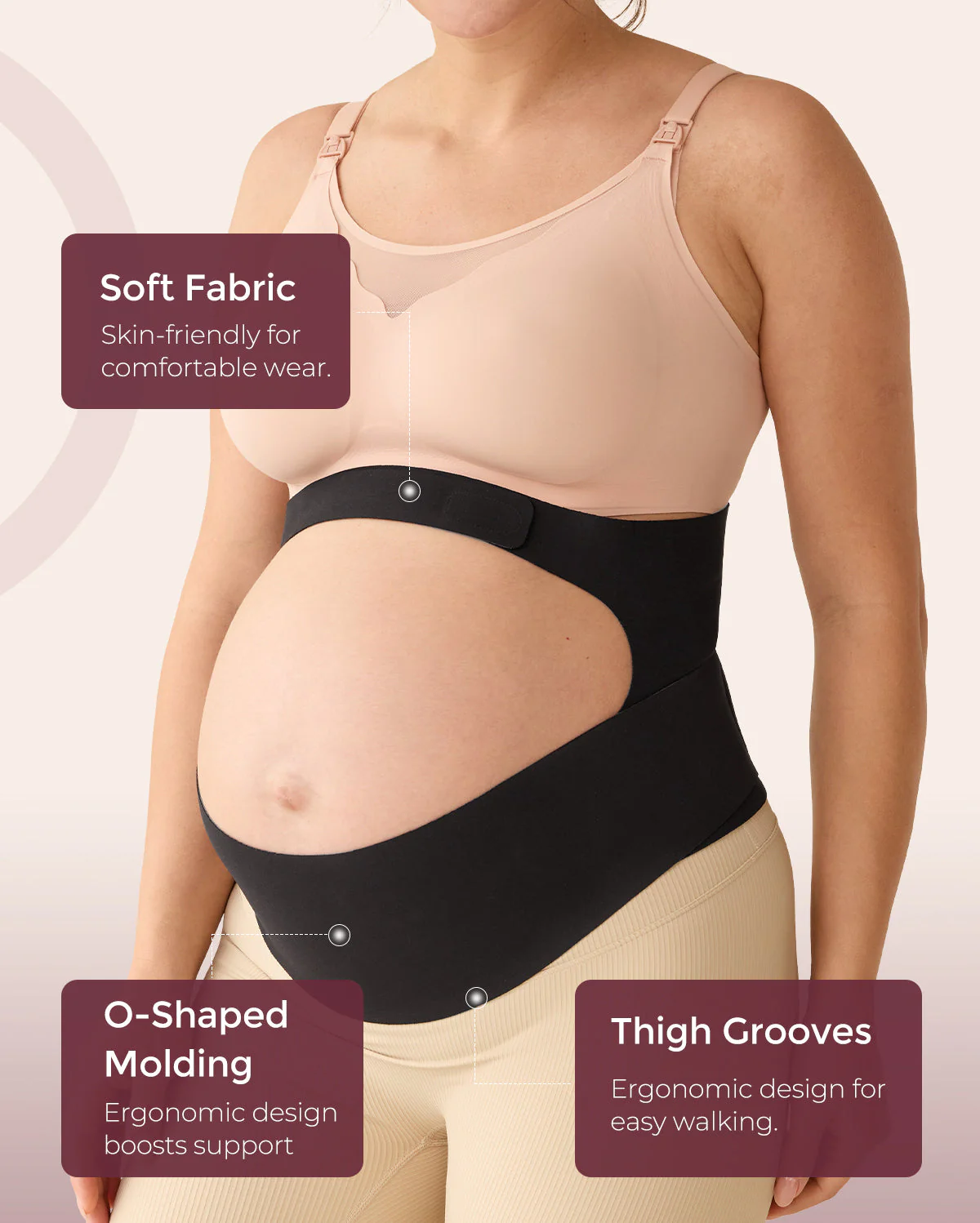 Ceinture de grossesse ergonomique pour soutien du ventre et du dos Momcozy - Image 15