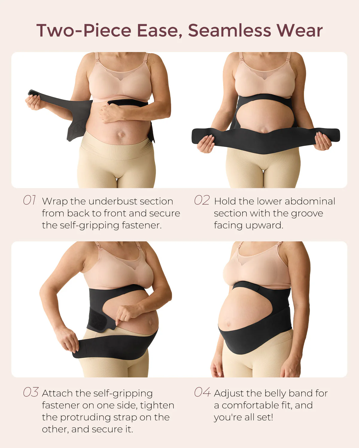 Ceinture de grossesse ergonomique pour soutien du ventre et du dos Momcozy - Image 19