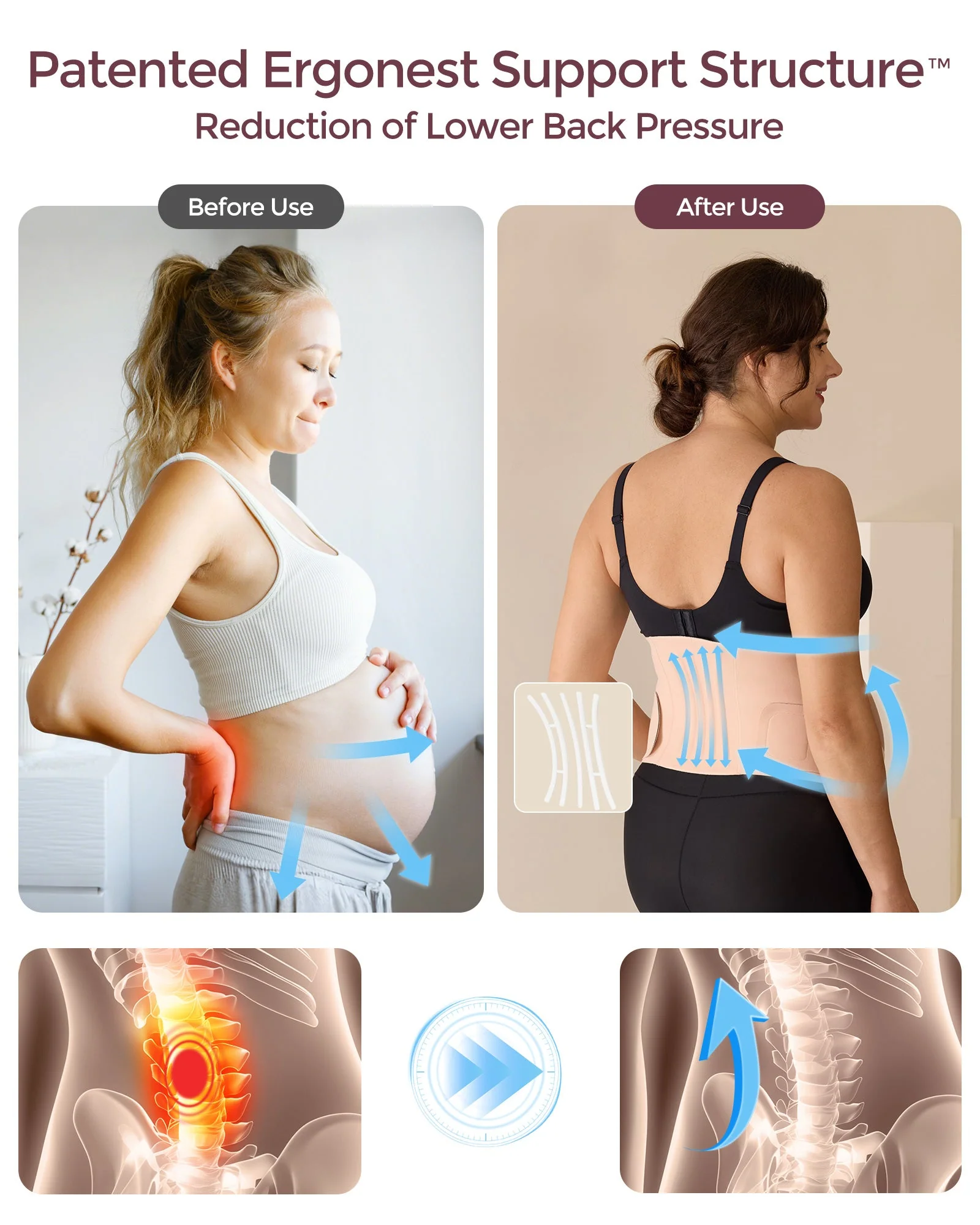 Pack Confort Grossesse : Ceinture de maintien Ergonest et coussin de corps câlin - Image 6