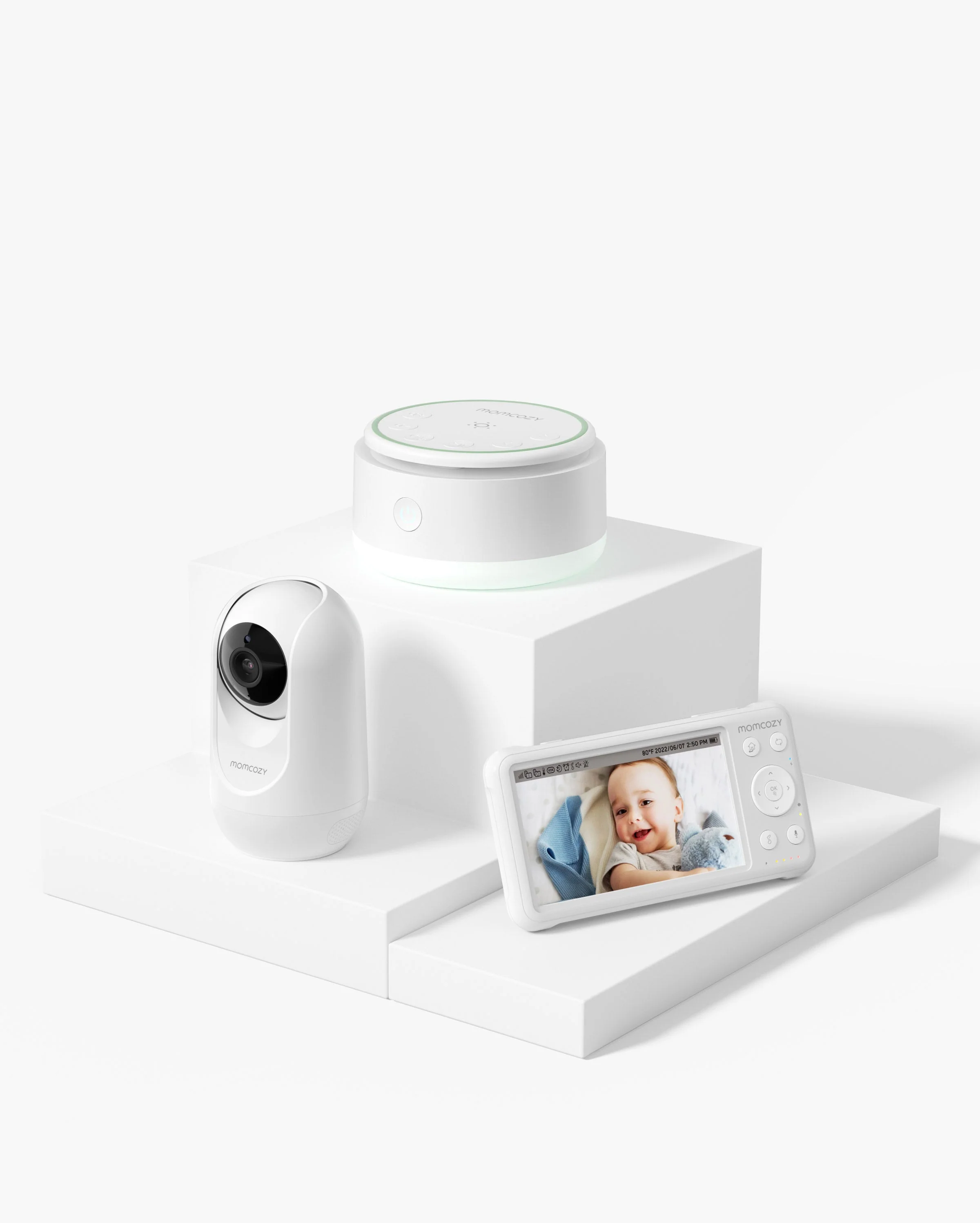 Ensemble de soins pour bébés : Machine à bruit portable pour bébé et moniteur de surveillance pour bébé