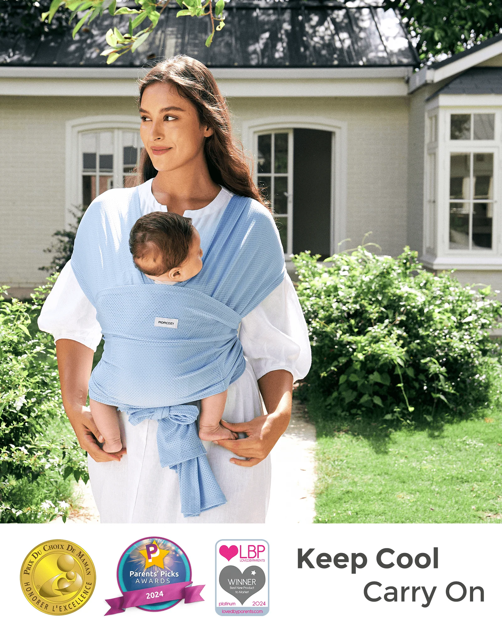 Porte-bébé Momcozy SnapLite Cooling Mesh Wrap - Image 27
