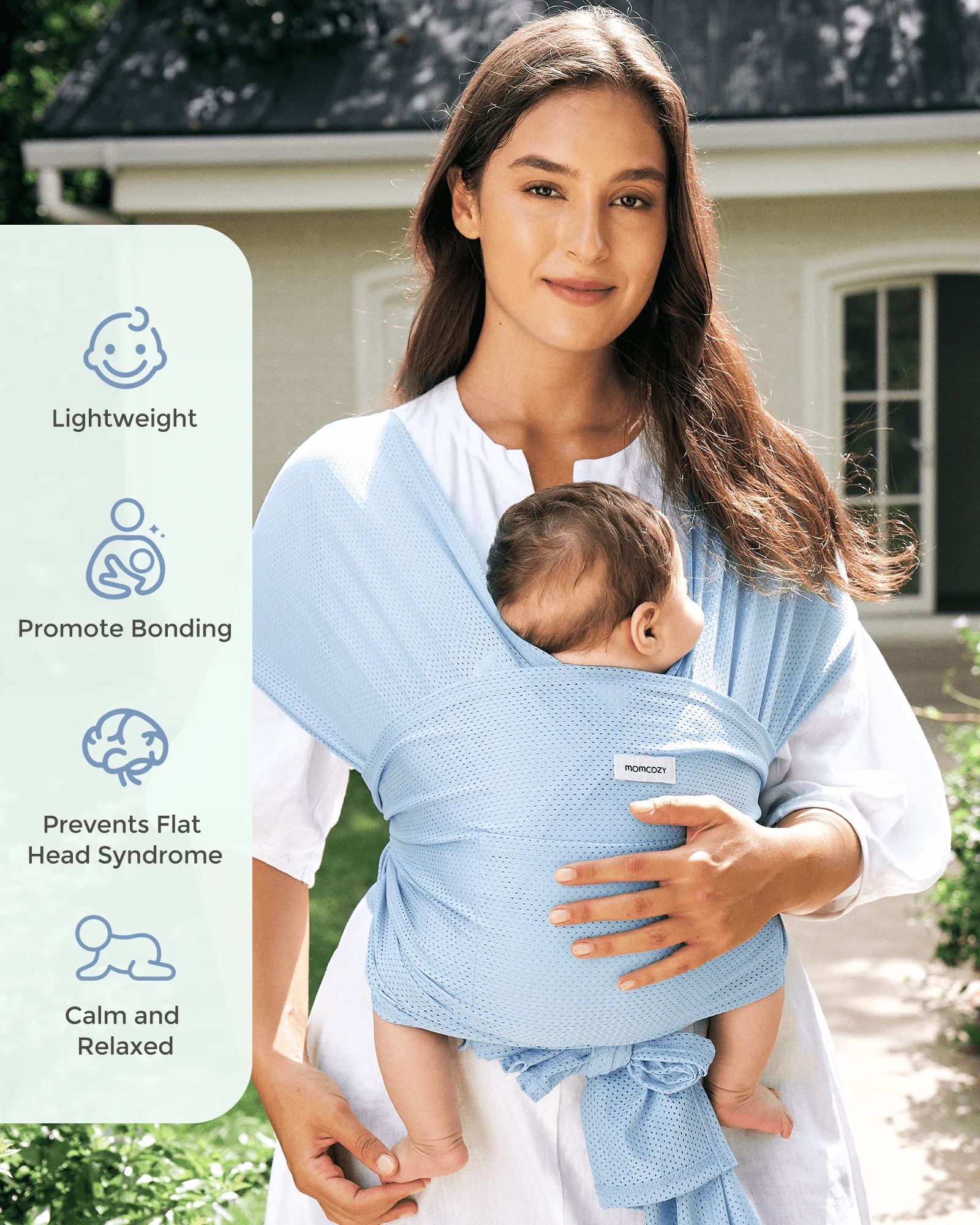 Porte-bébé Momcozy SnapLite Cooling Mesh Wrap - Image 22
