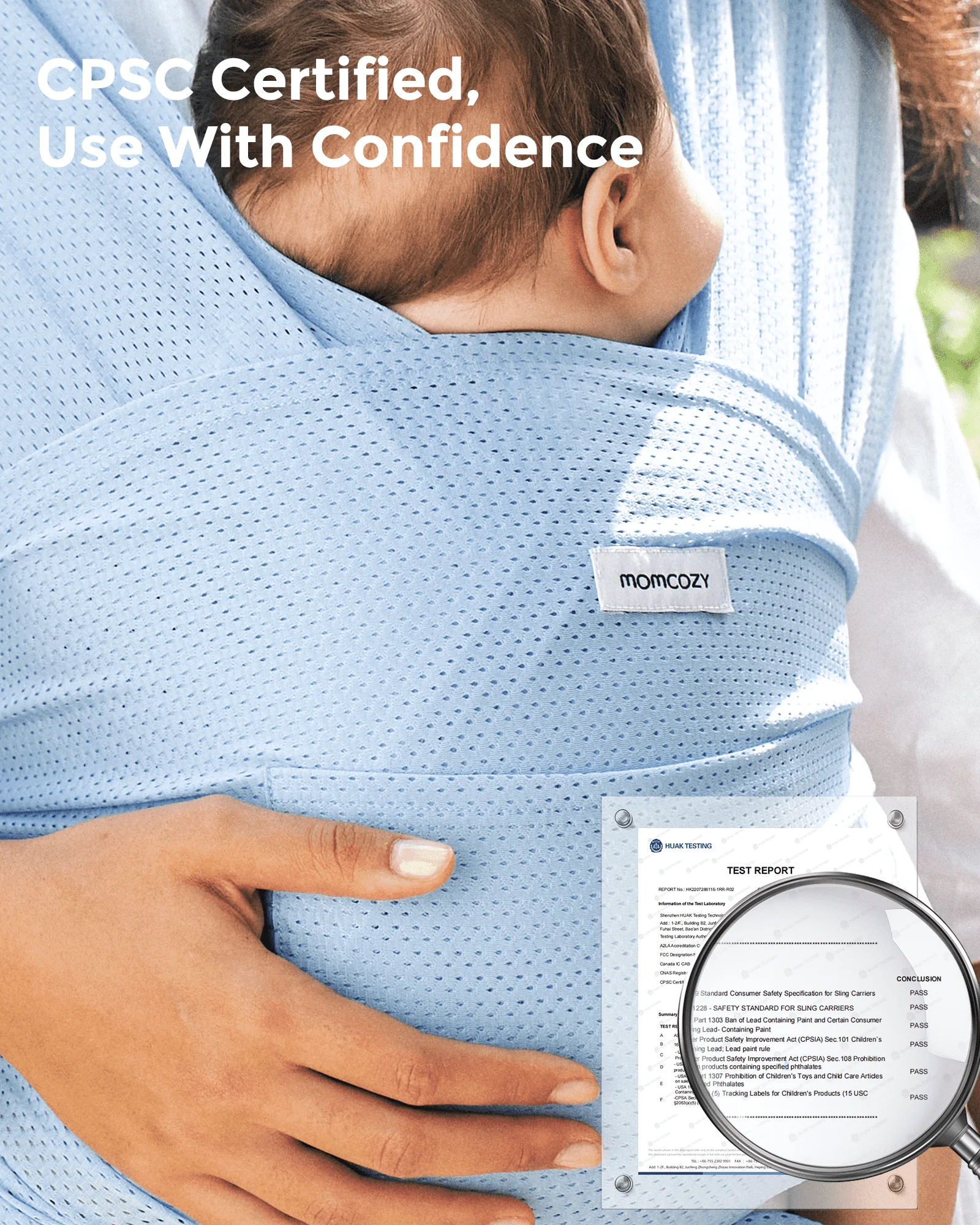 Porte-bébé Momcozy SnapLite Cooling Mesh Wrap - Image 23