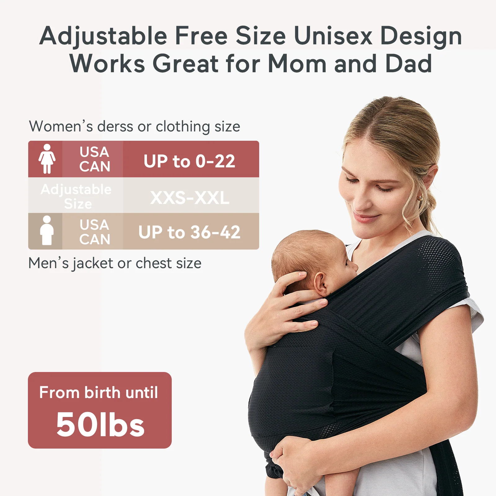 Porte-bébé Momcozy SnapLite Cooling Mesh Wrap - Image 14