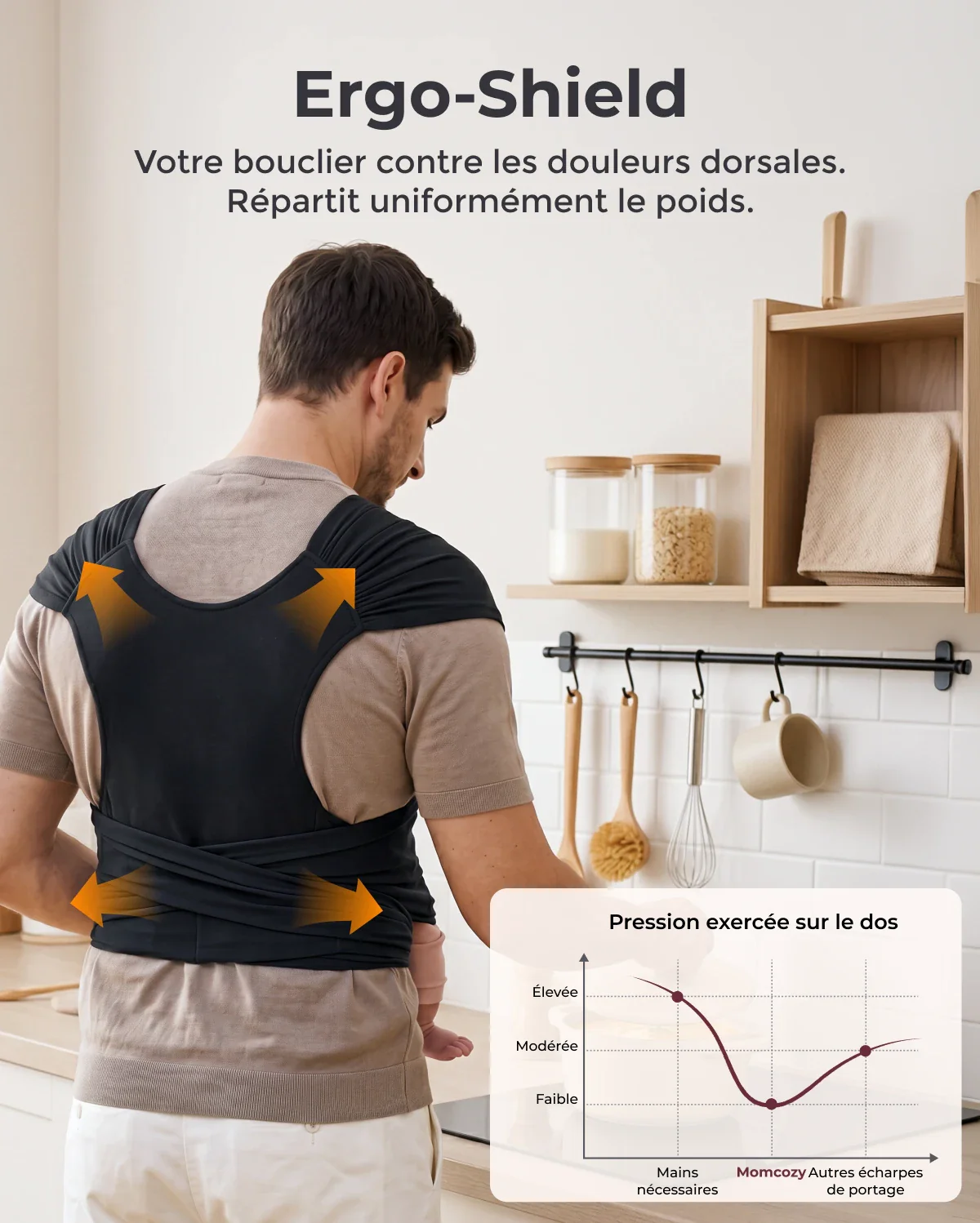 Facile à porter les mains libres - Porte-bébé en écharpe - Image 62