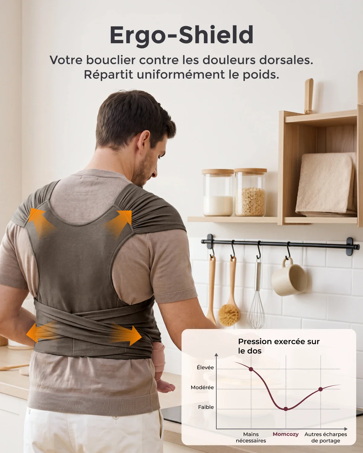 Facile à porter les mains libres - Porte-bébé en écharpe - Image 70
