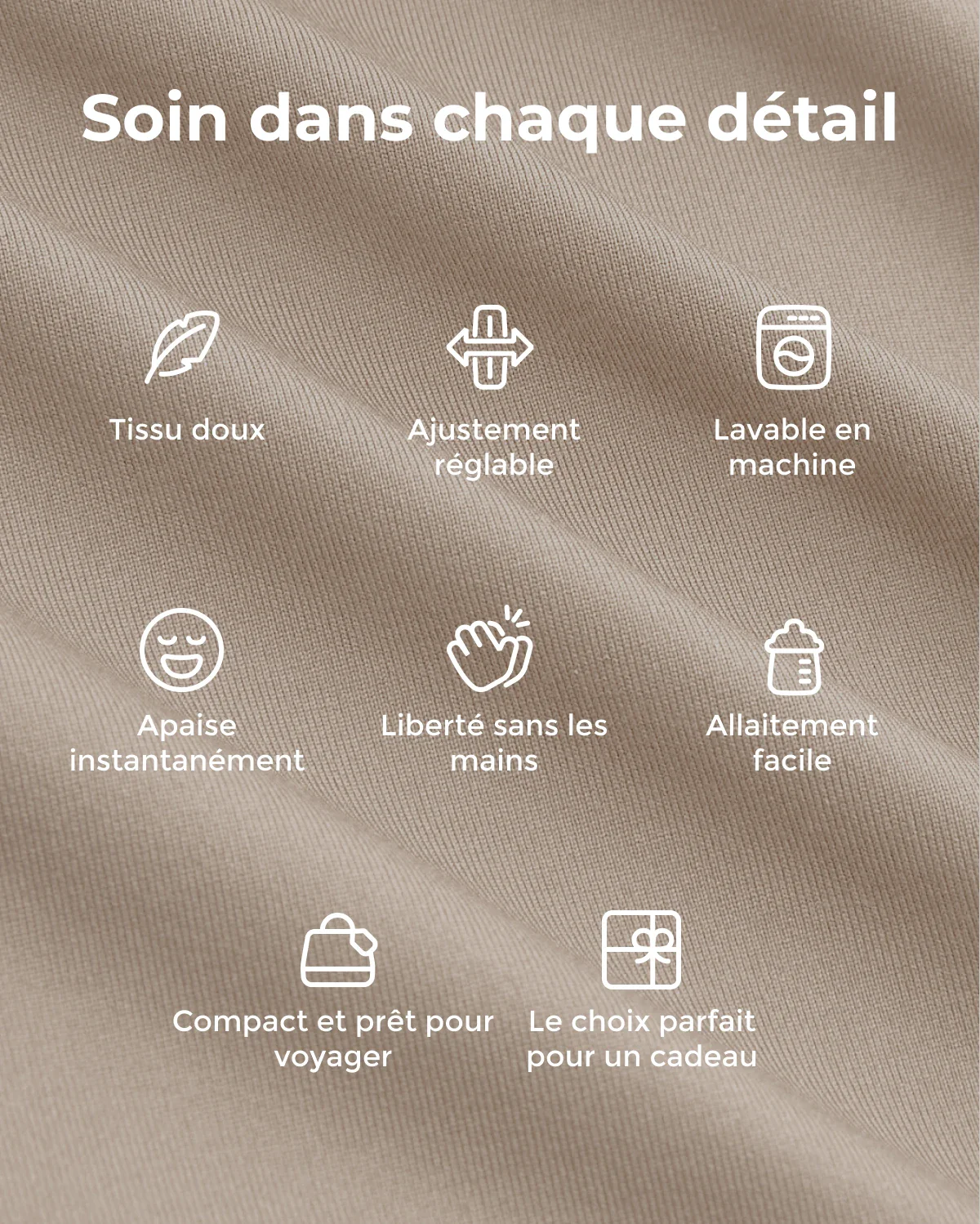 Facile à porter les mains libres - Porte-bébé en écharpe - Image 74