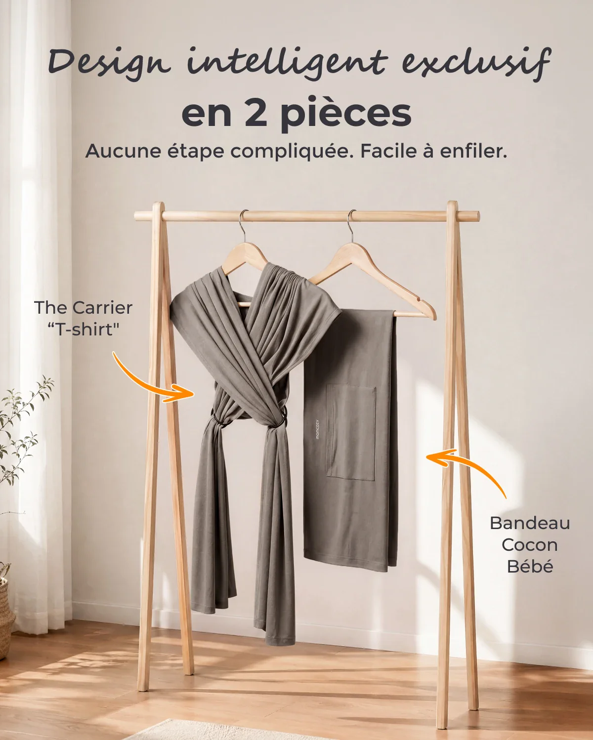 Facile à porter les mains libres - Porte-bébé en écharpe - Image 76