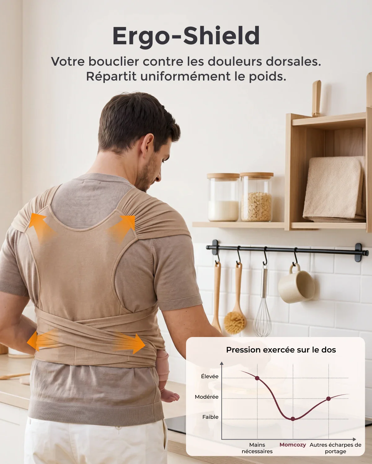 Facile à porter les mains libres - Porte-bébé en écharpe - Image 78