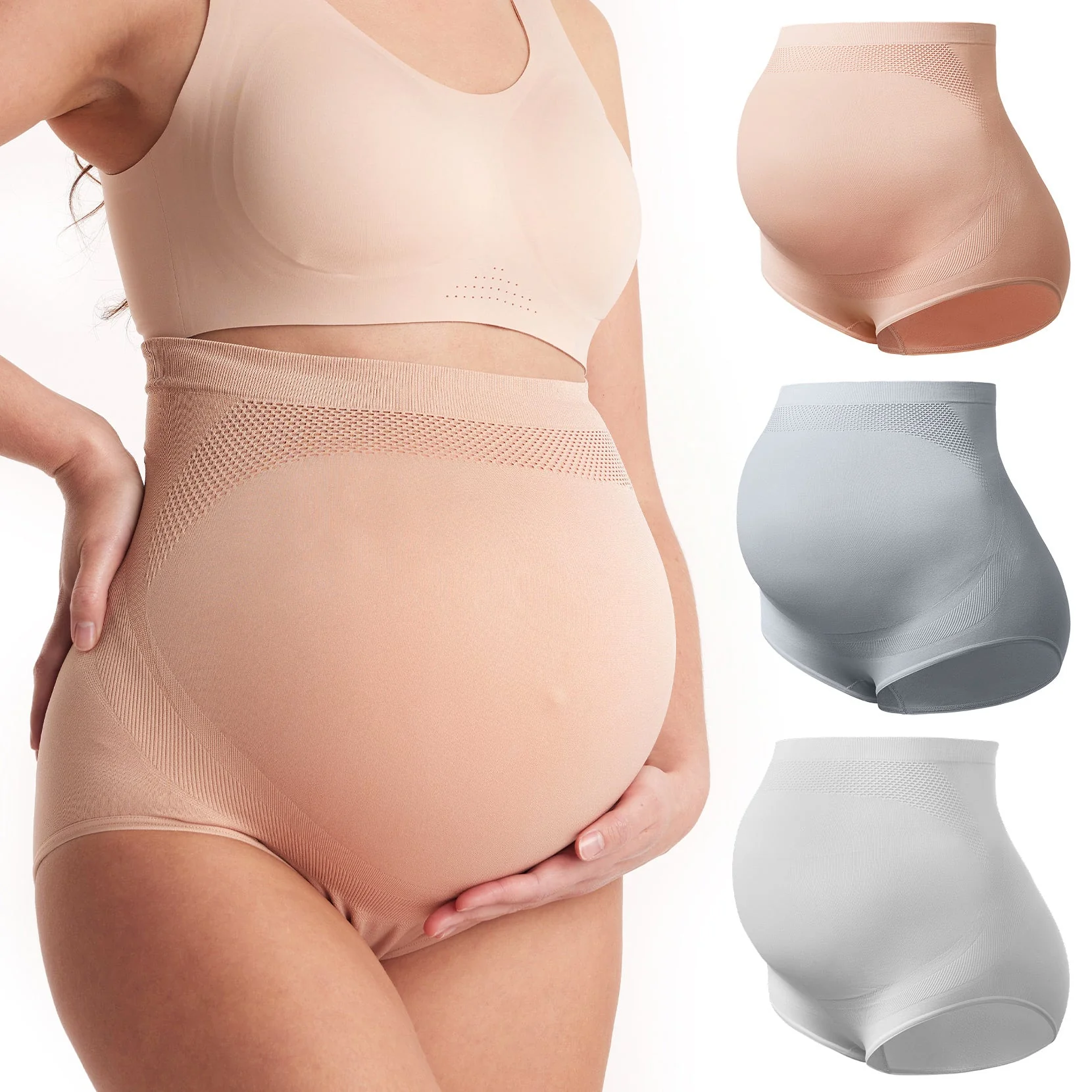 Culottes de grossesse taille haute sans coutures – maintien doux du ventre - Image 21