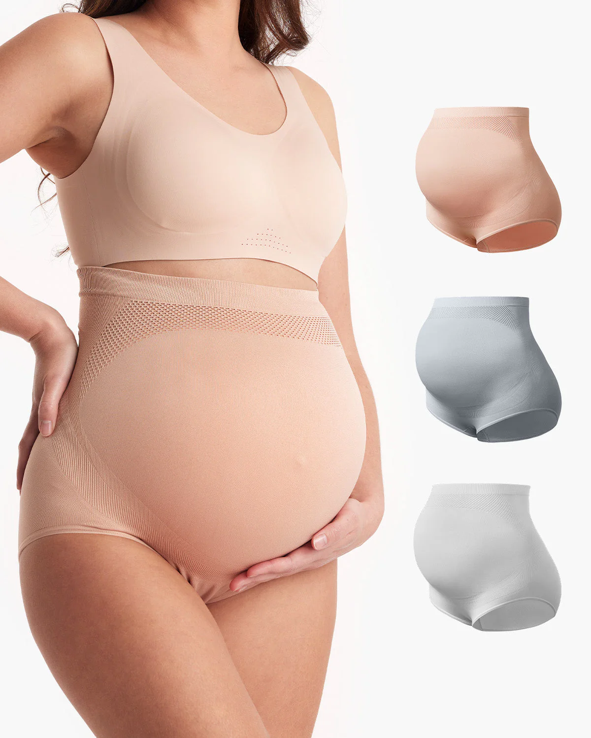 Culottes de grossesse taille haute sans coutures – maintien doux du ventre - Image 22