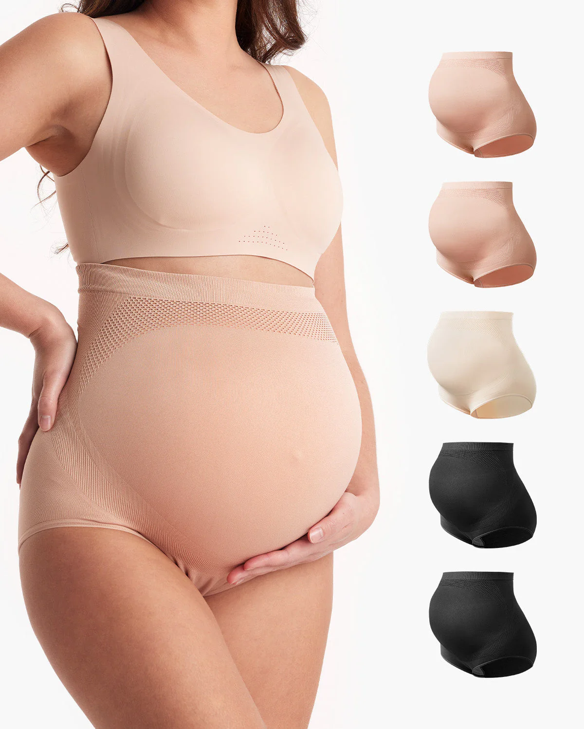Culottes de grossesse taille haute sans coutures – maintien doux du ventre - Image 23